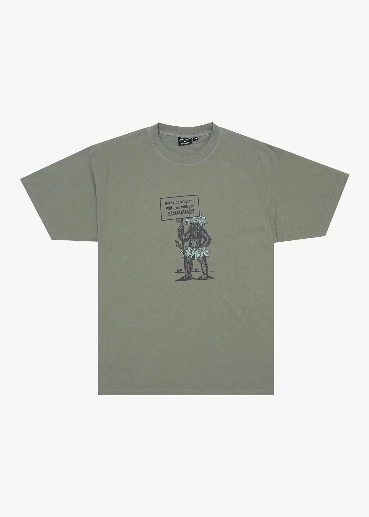AFENDS Hitching boxy tee - Washed sycamore
