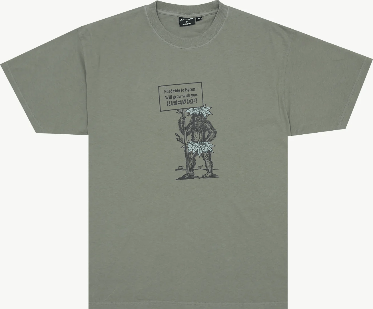 AFENDS Hitching boxy tee - Washed sycamore