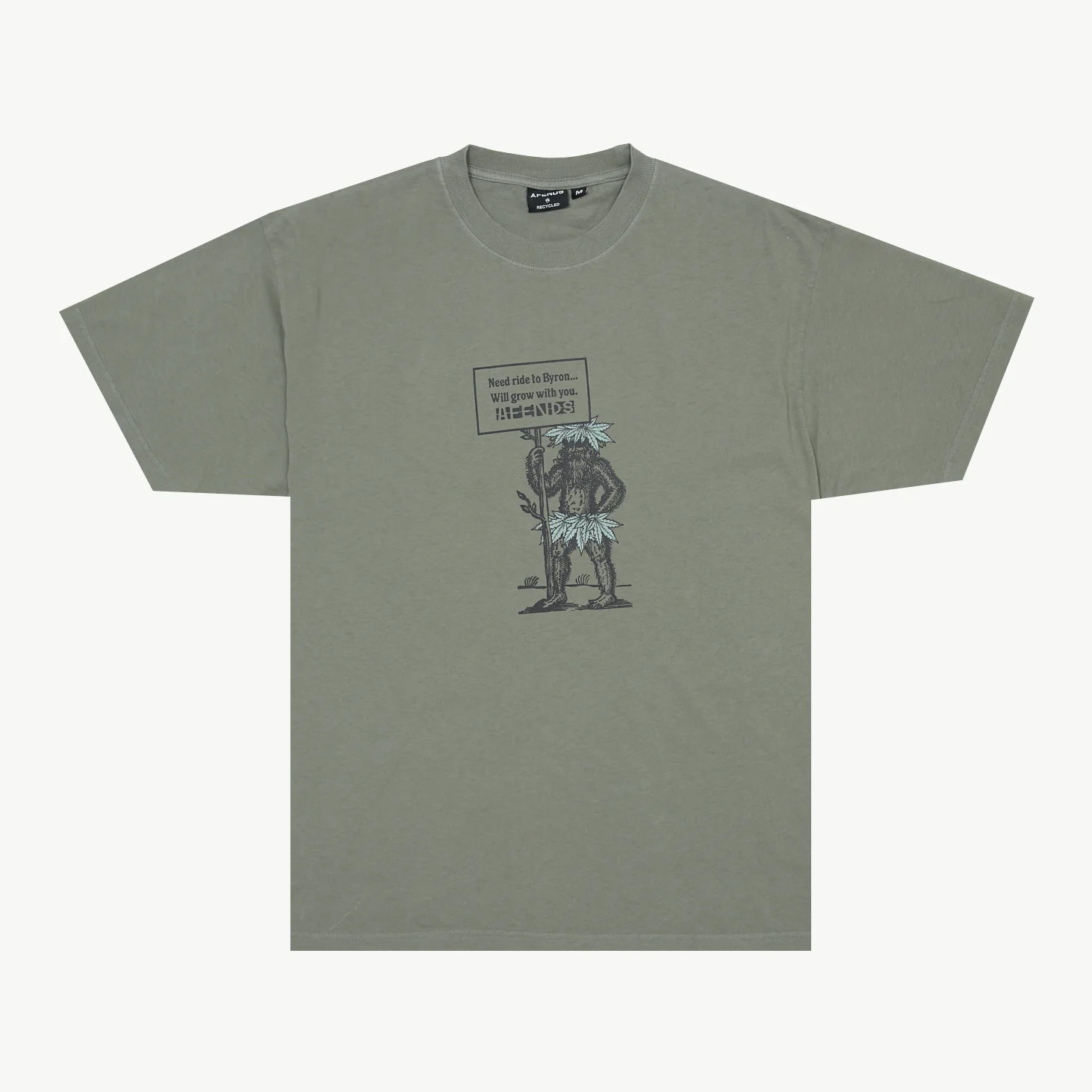 AFENDS Hitching boxy tee - Washed sycamore
