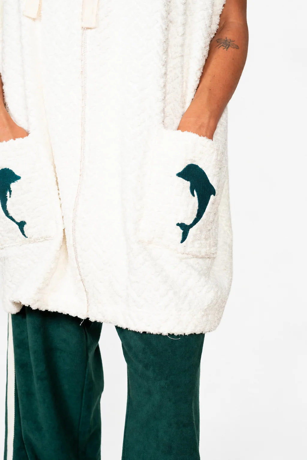 Atmosea - Delfi Apres Surf Robe - OFF WHITE