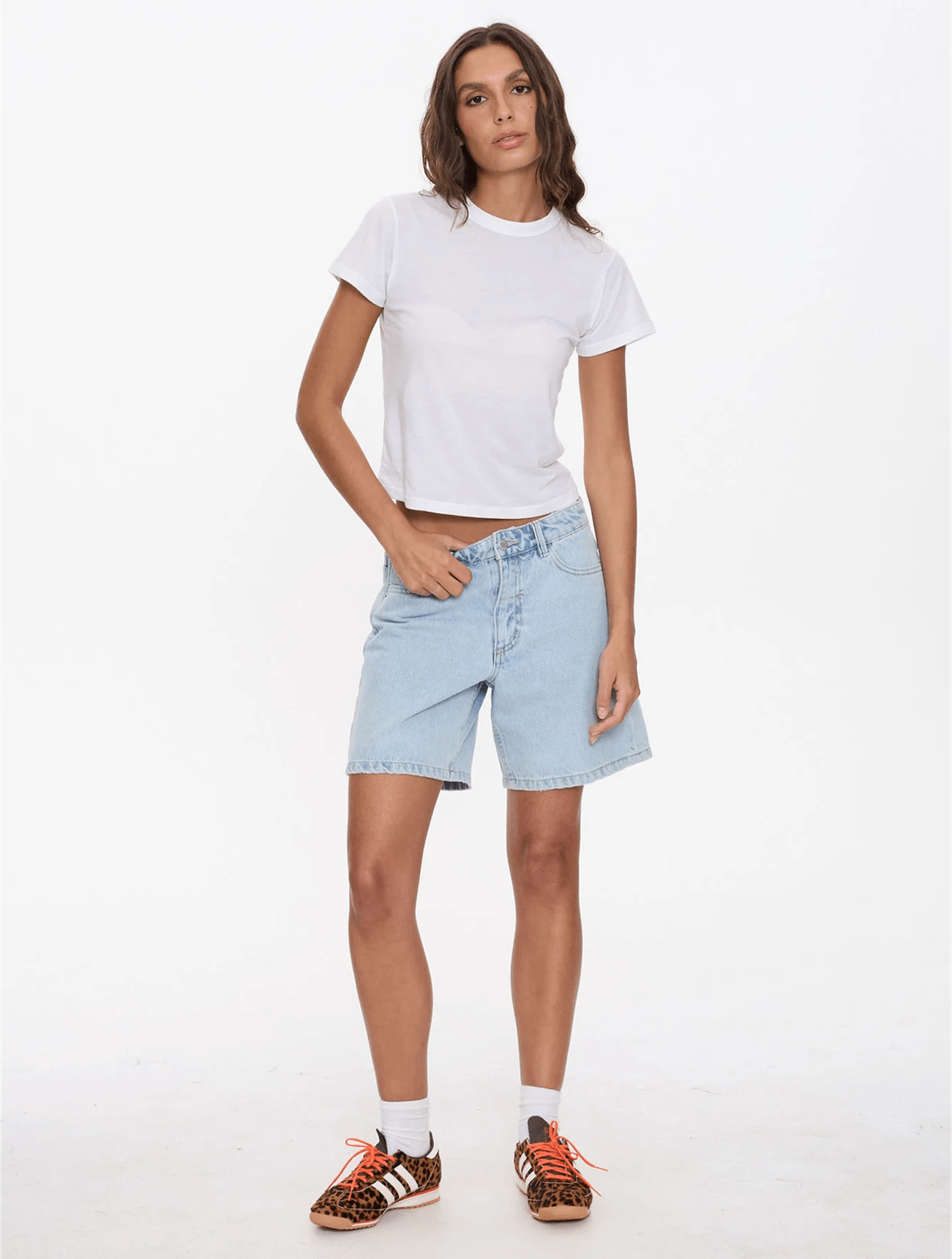 THRILLS Billie Low Rise Baggy Embro Short - Serenity Blue