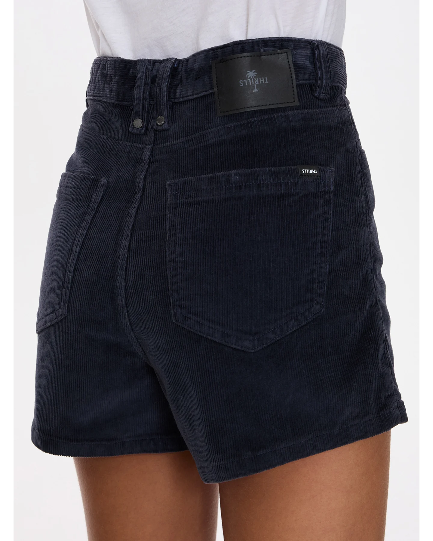 THRILLS Erica High Rise Cord Short - Total Eclipse