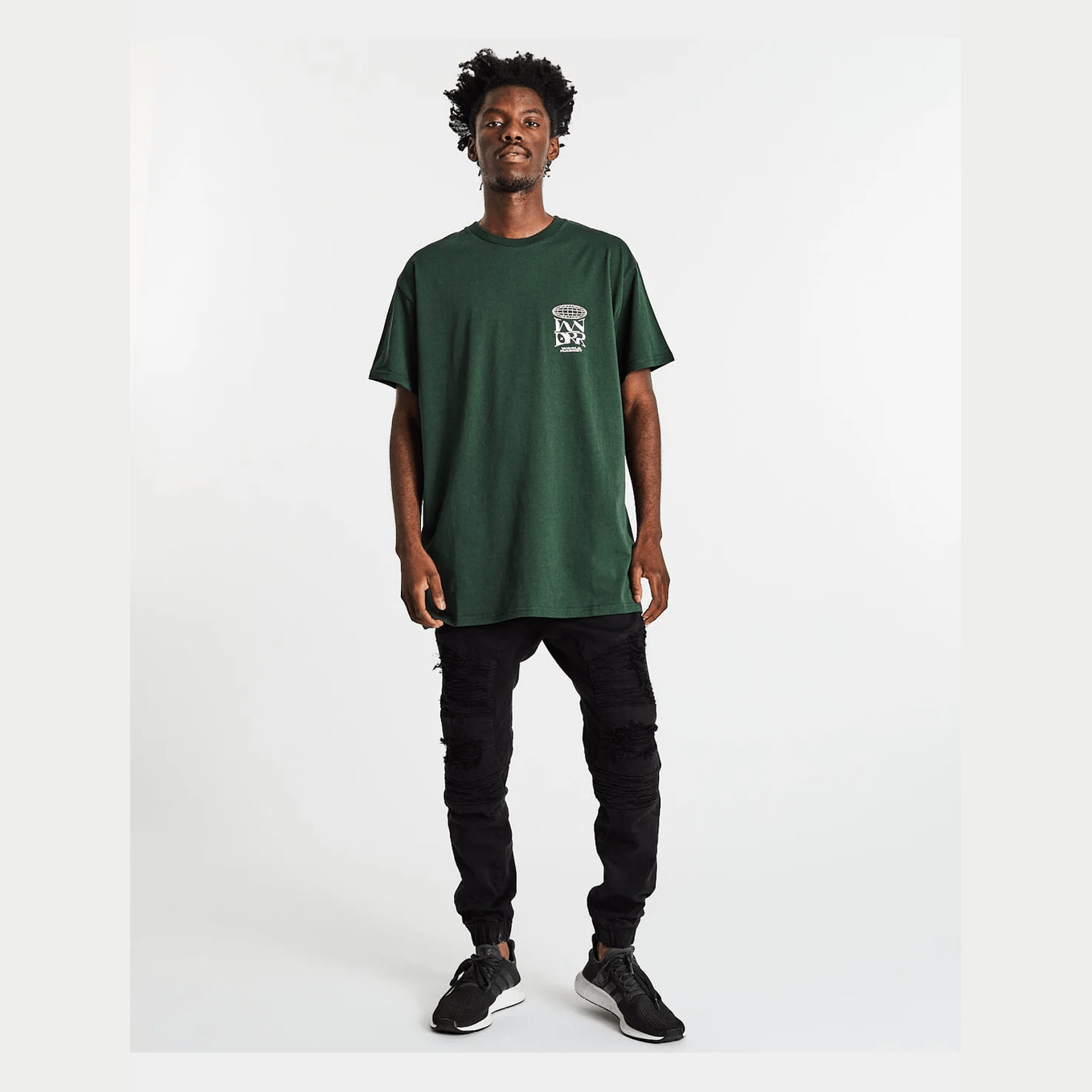 Wndrr market custom fit tee - forrest green
