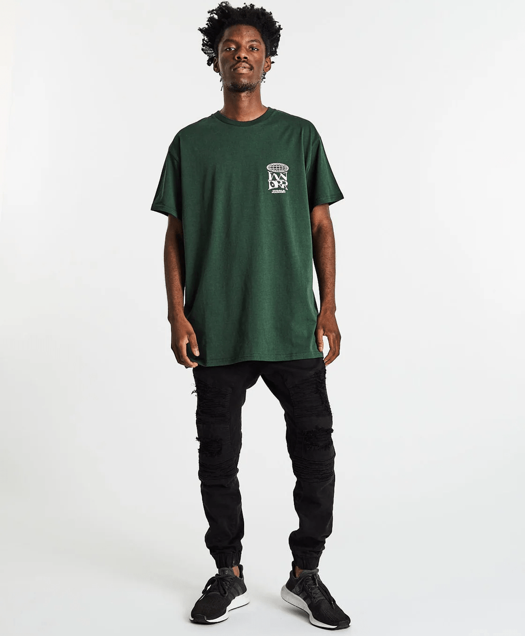 Wndrr market custom fit tee - forrest green