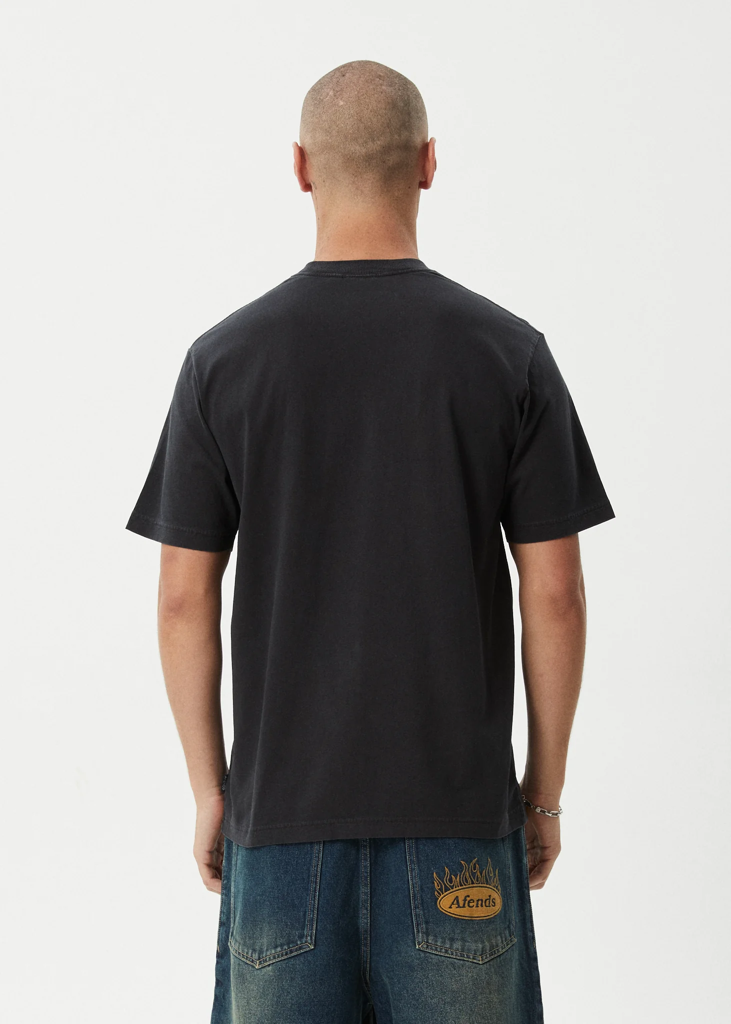 AFENDS Abiza- Retro Tee - Stone black