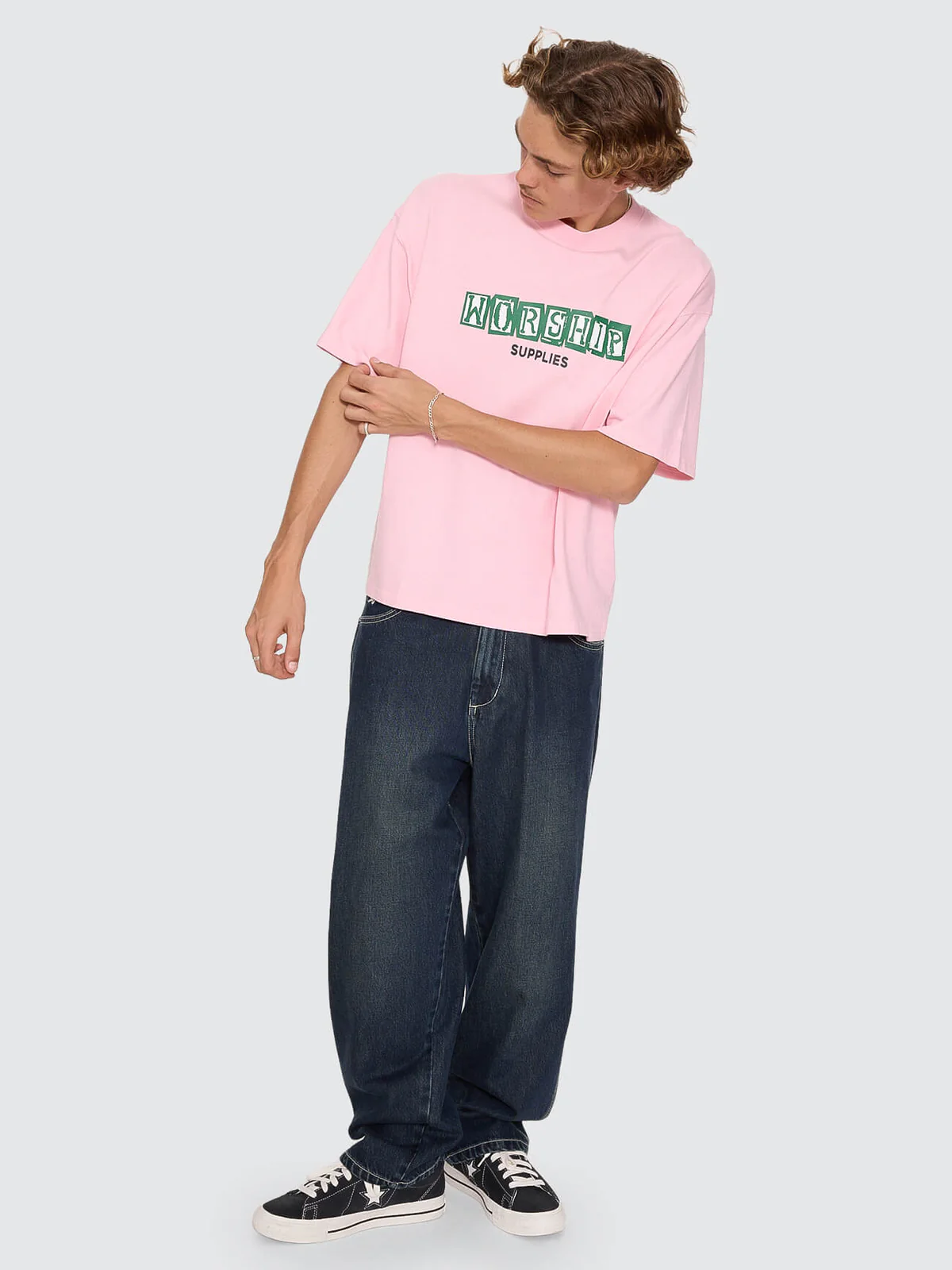WORSHIP Dogs Life Crop Tee - Parfait Pink