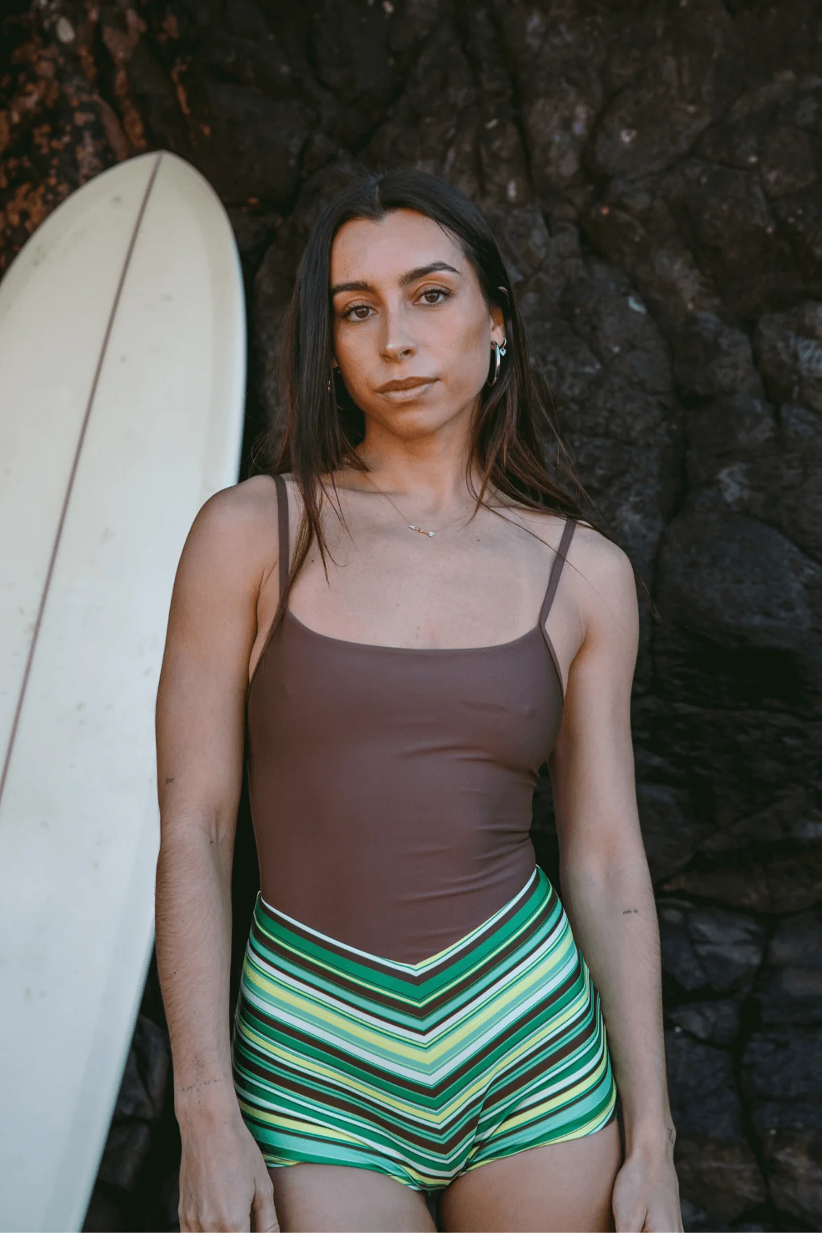 INNER RELM Holiday surf suit - Green stripe