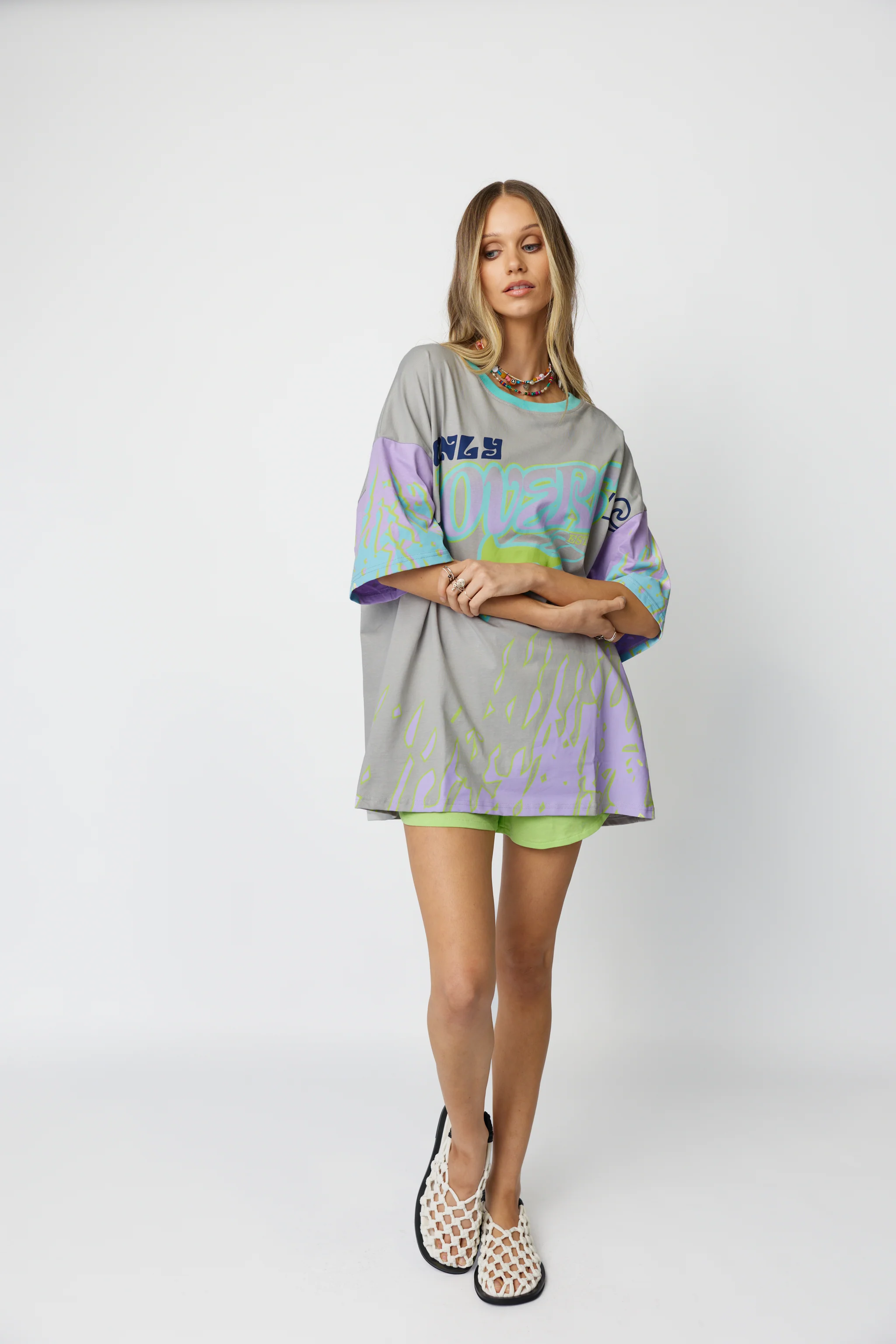 ONLY LOVERS LEFT Wave Racer Tee - Silver