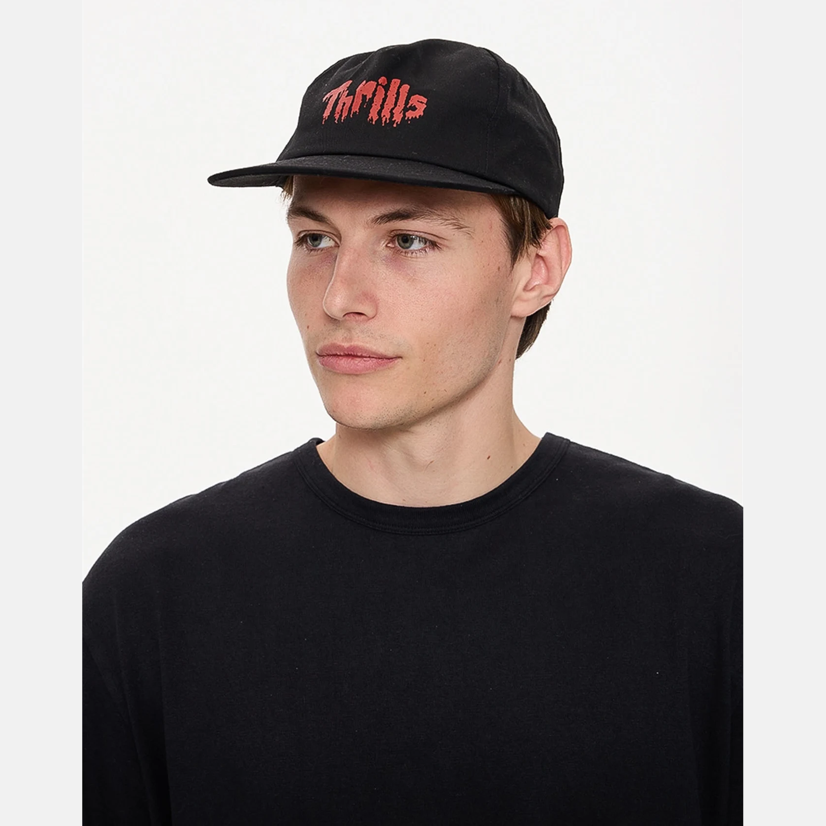 THRILLS Once Bitten Twice Shy 5 Panel Cap - Black