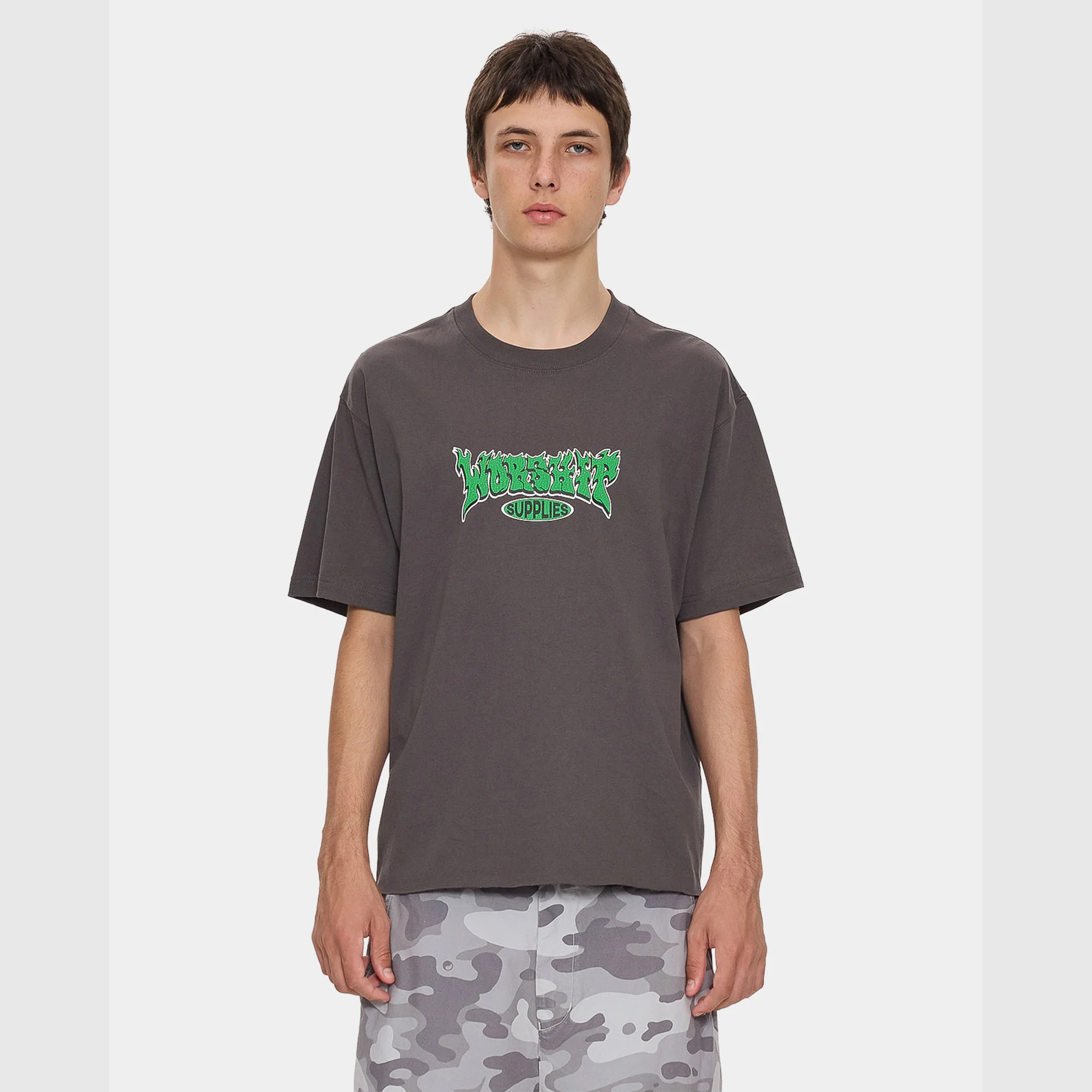 WORSHIP Whisp Tee Worn Black