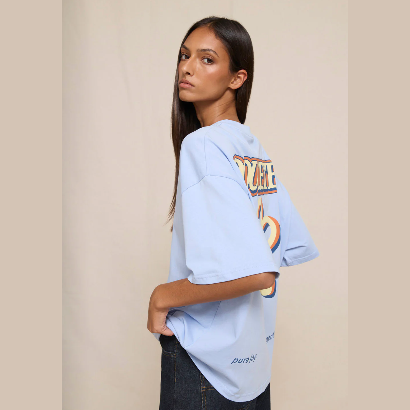 DOUCETTE In Bloom Compact Tee - Light blue