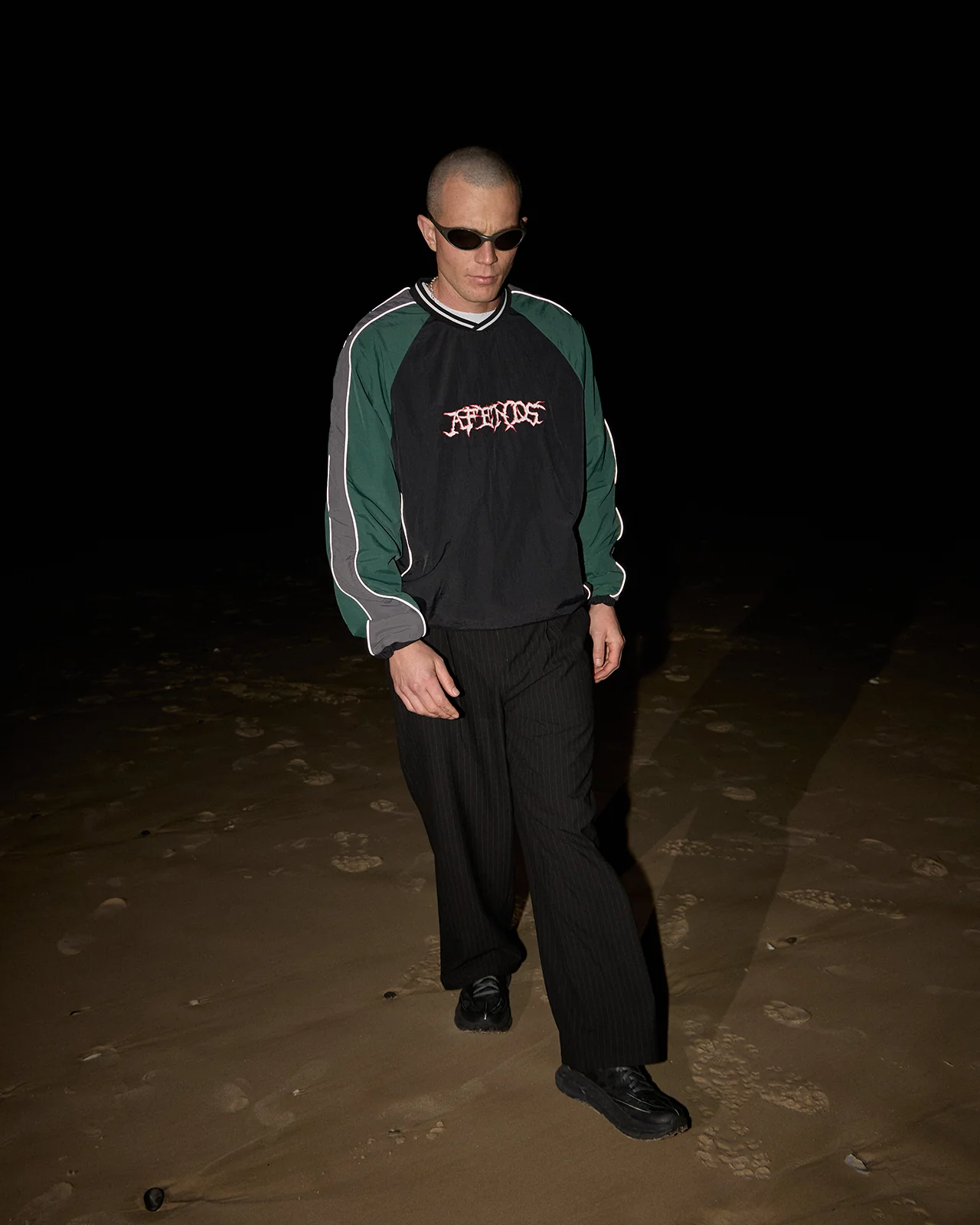 AFENDS Nationals recycled sports crew neck - Black