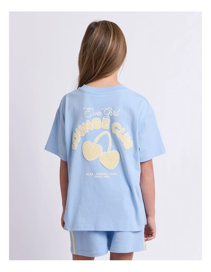 EVE GIRL Lounge Club Tee - Sky blue