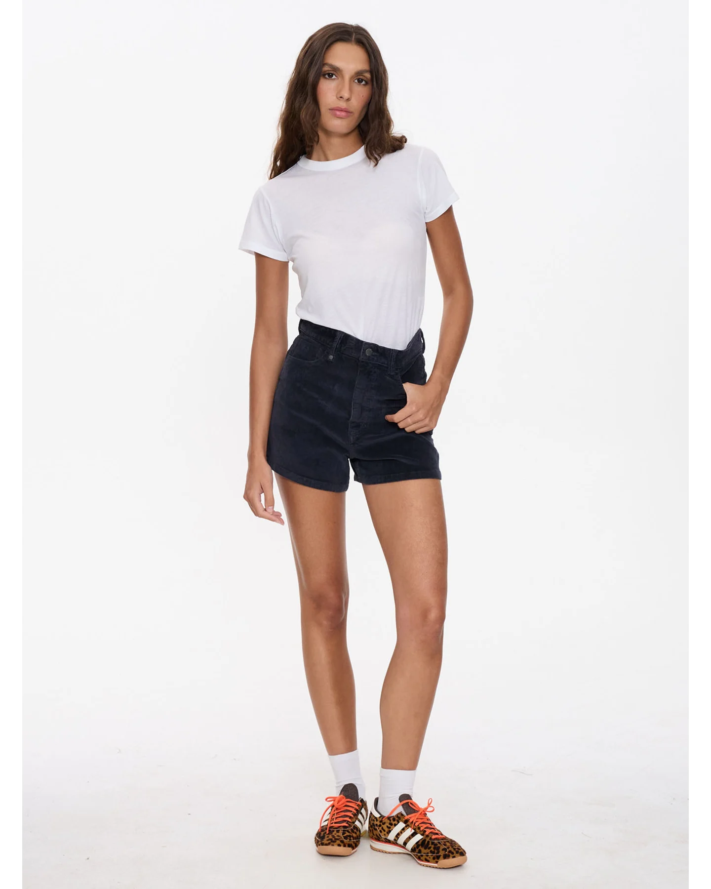 THRILLS Erica High Rise Cord Short - Total Eclipse