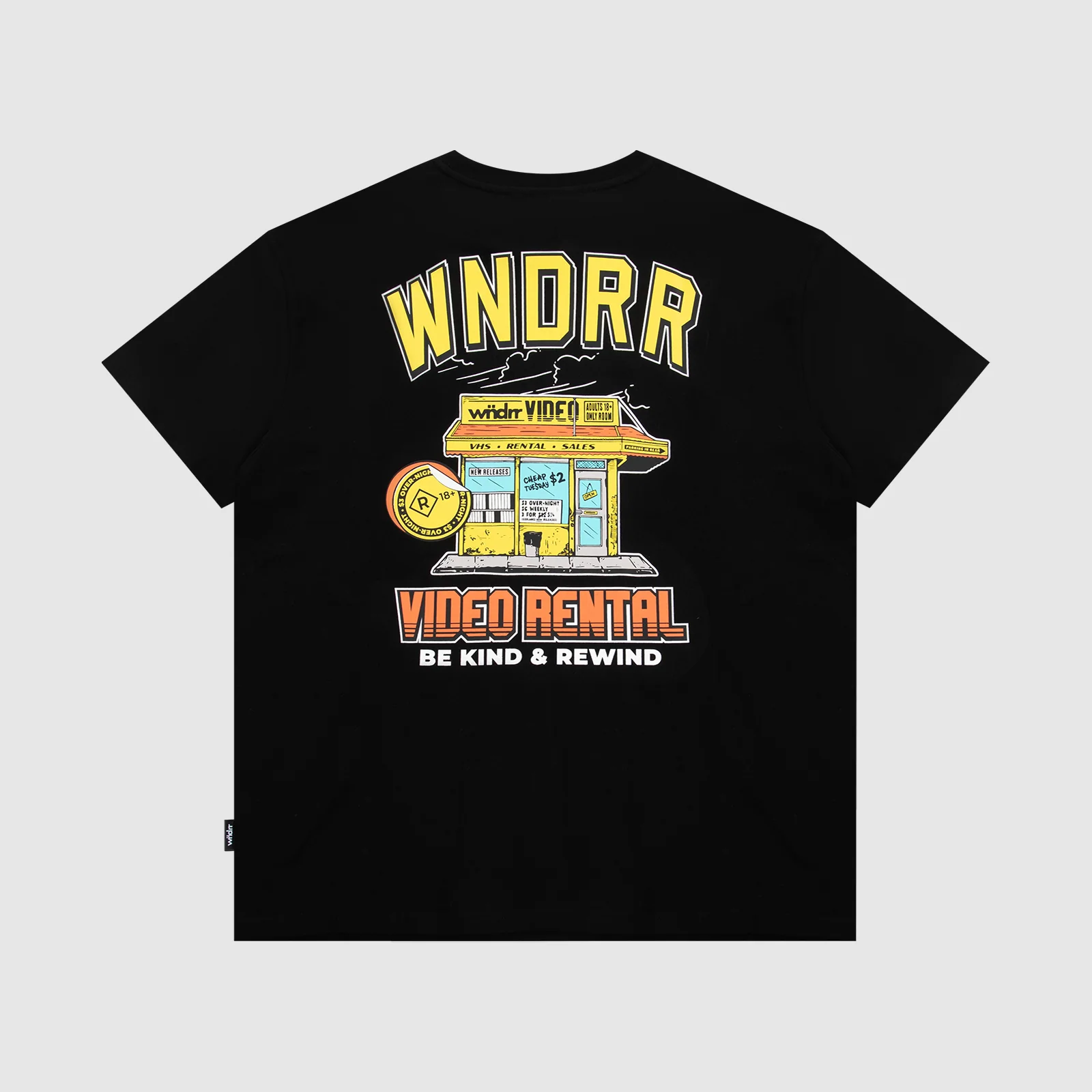 WNDRR Video rental box fit tee - Black