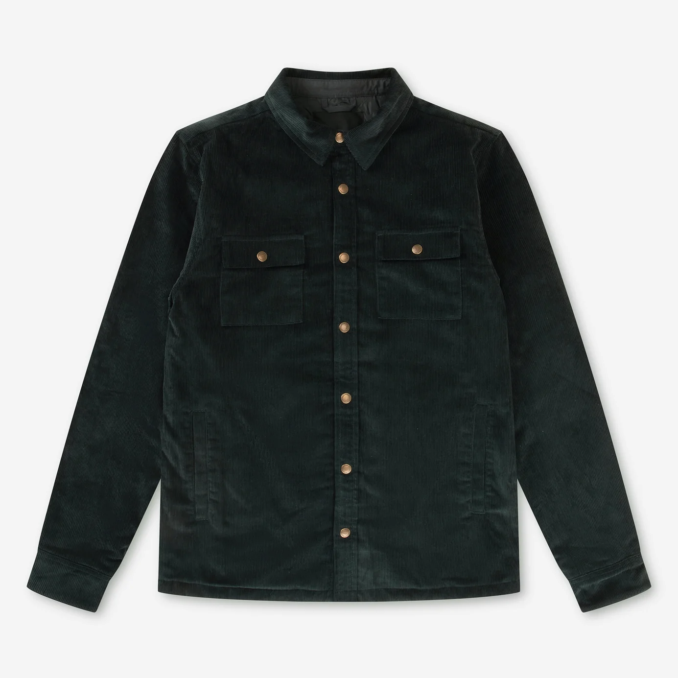 MR SIMPLE Quilted Cord Jacket - Pine