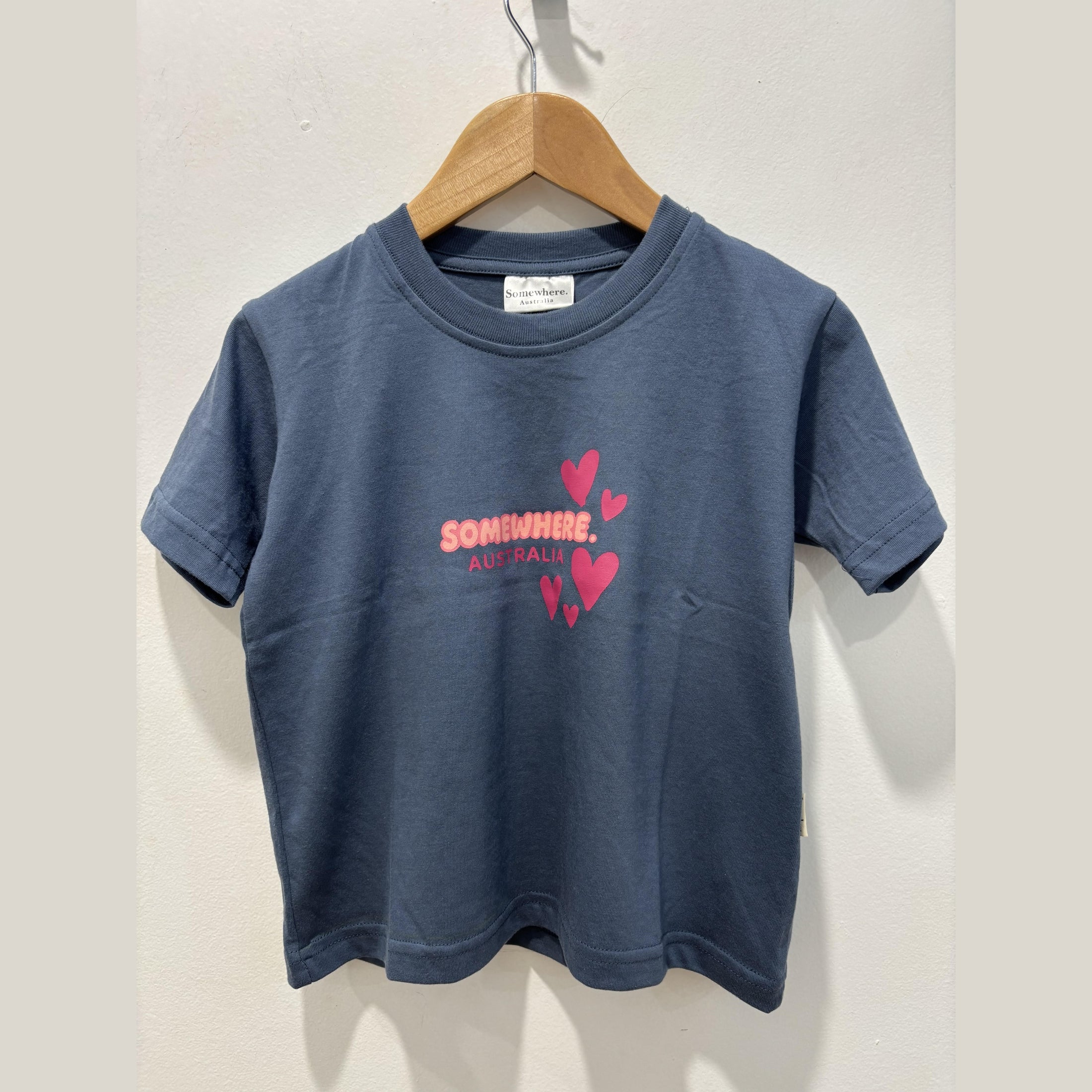 Somewhere Mini - Heart Tee - Dark Sky