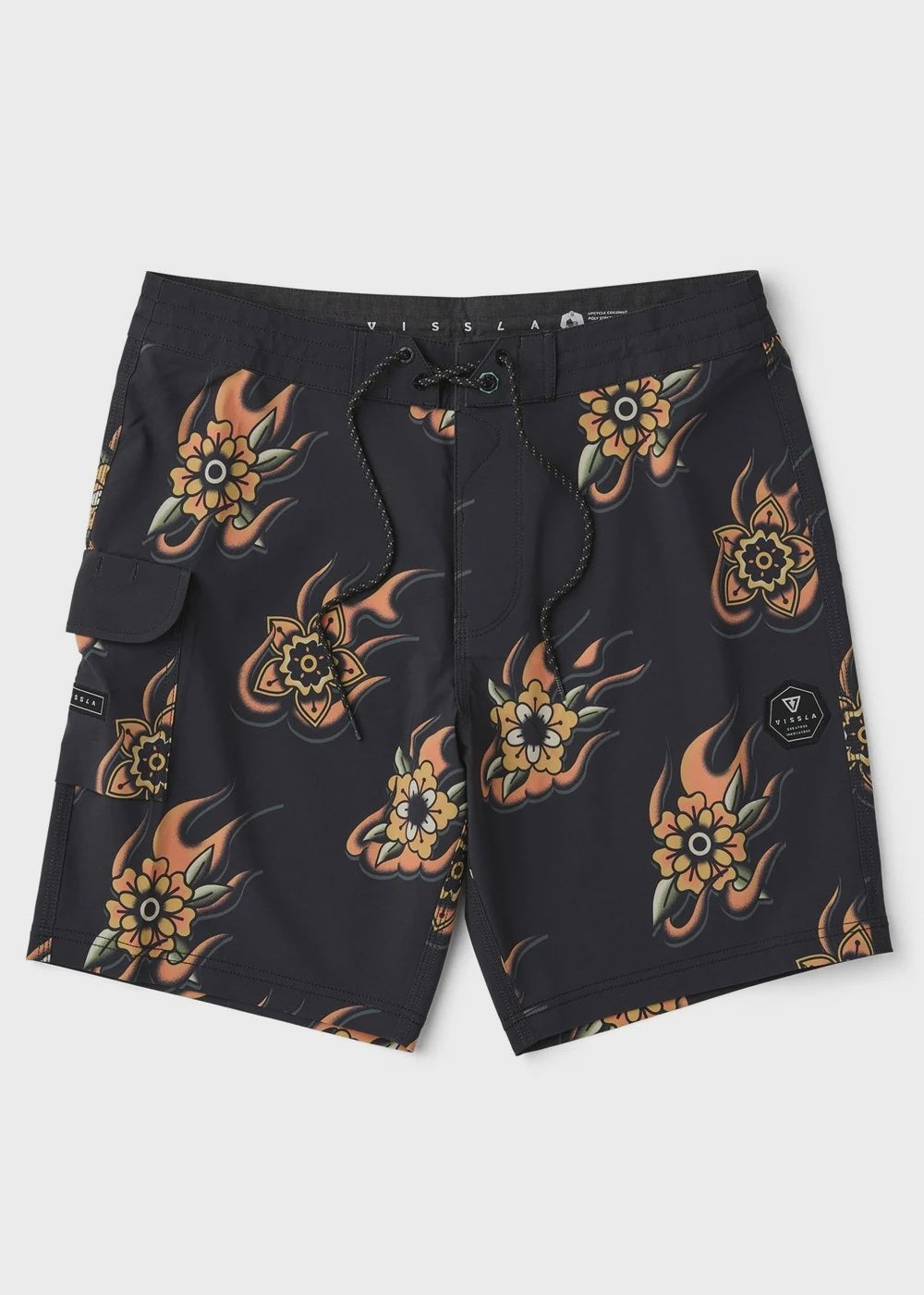 VISSLA- Helloha 13' Kids Boardshorts Phantom