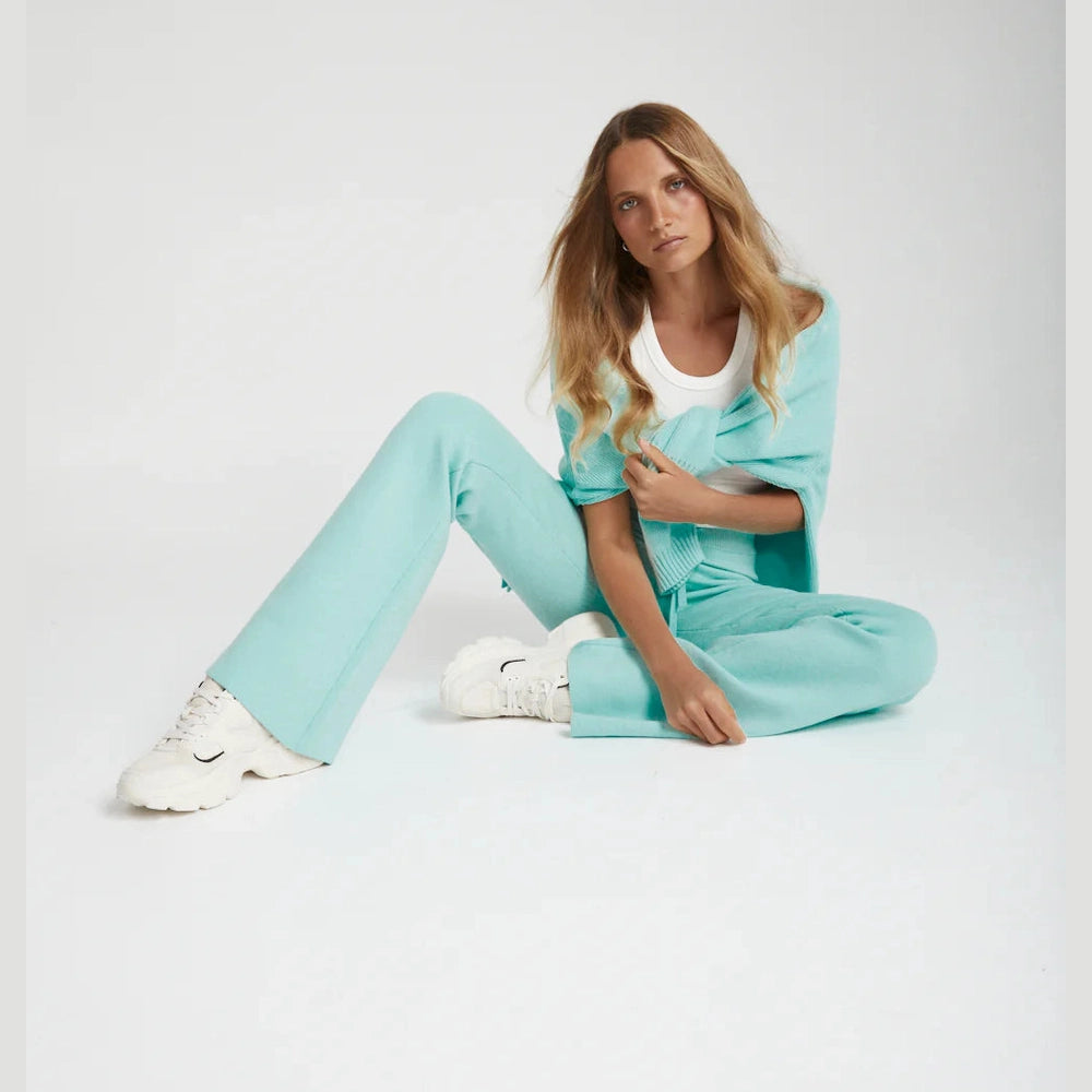 Summi Summi KNIT FLARES - AQUA