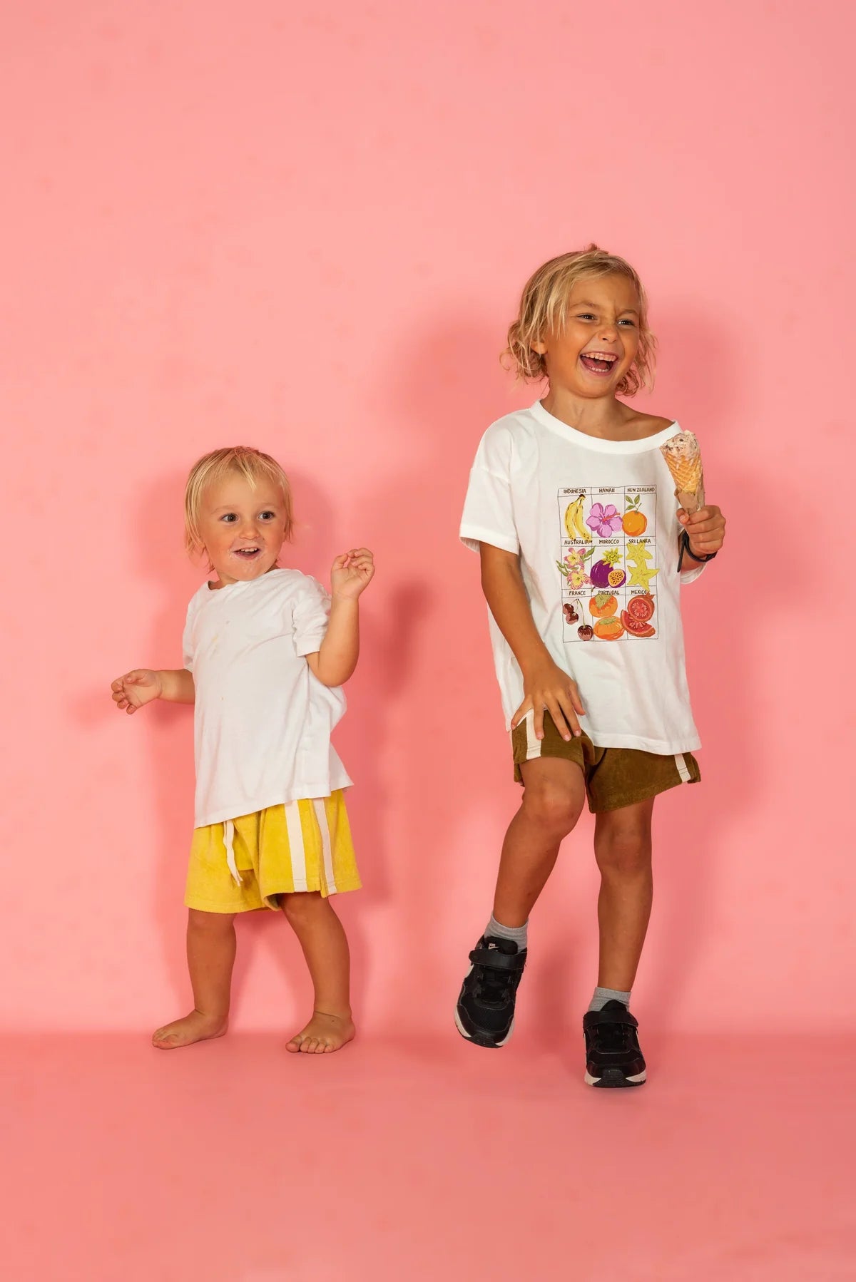 Atmosea Mini Terry Towelling Shorts in Butter Yellow