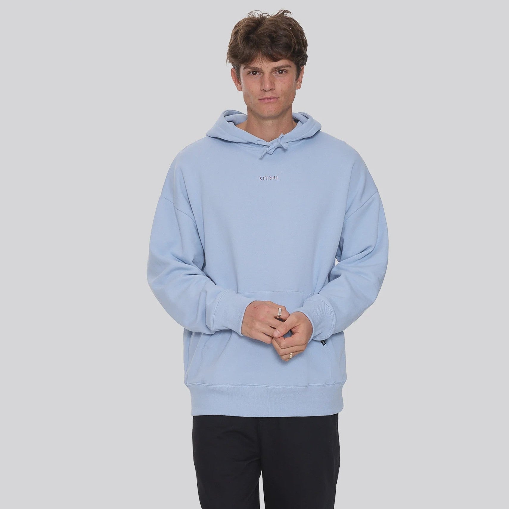 Thrills Minimal Thrills Slouch Pull On Hood - Placid Blue