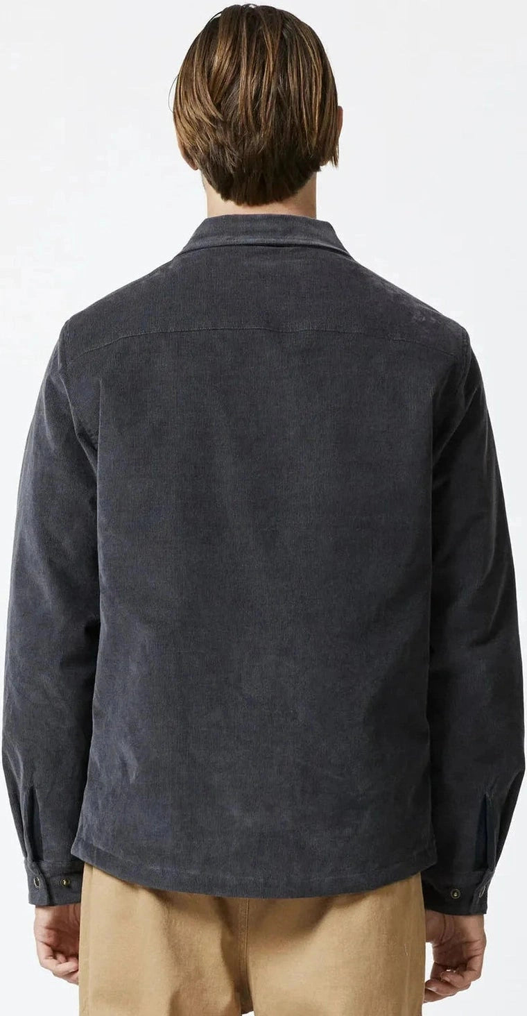 MR SIMPLE Quilted cord jakcet - Graphite