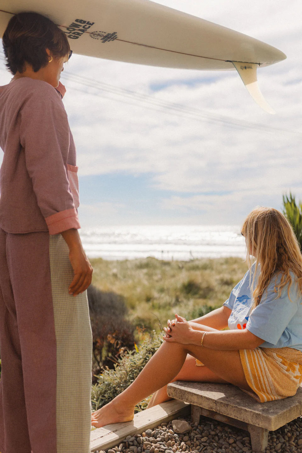 ATMOSEA Patchwork Pant in Hounds Tooth Combo