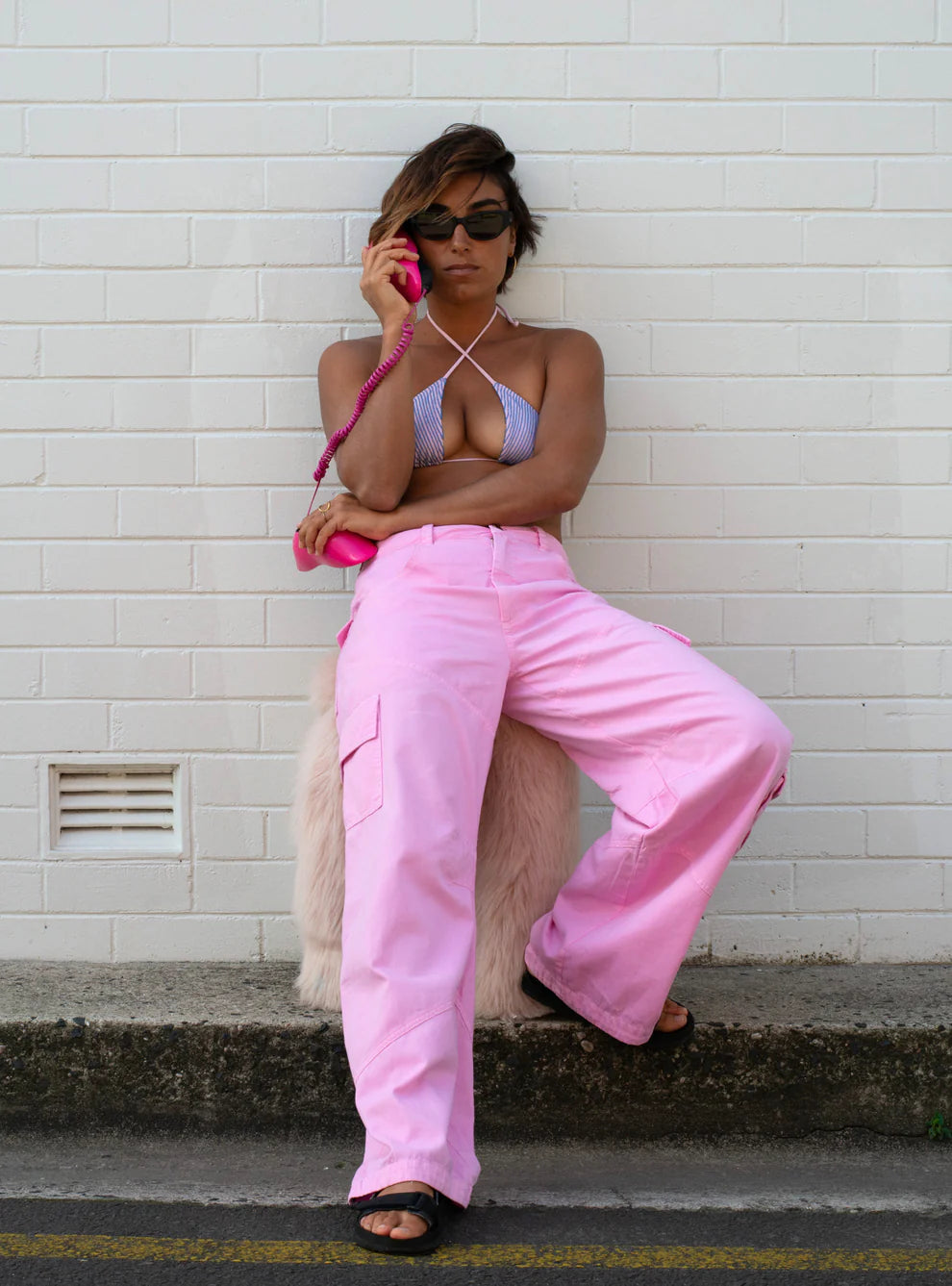 PATCHS STUDIO PINK CARGO PANTS