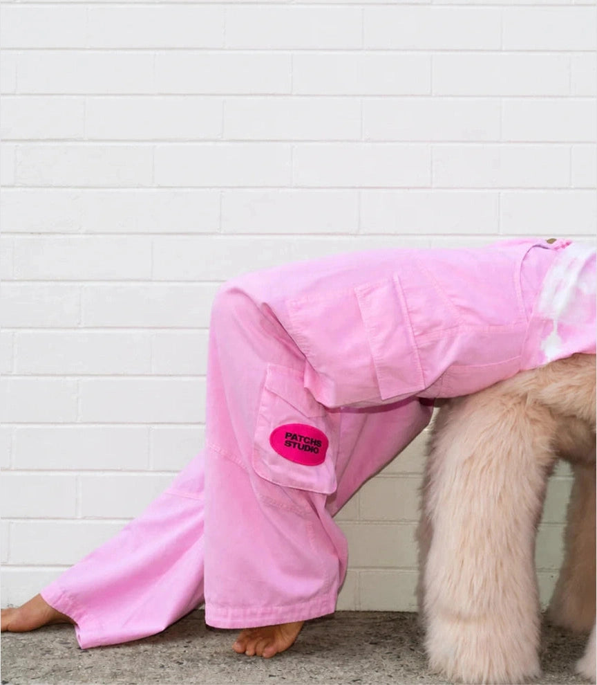 PATCHS STUDIO PINK CARGO PANTS