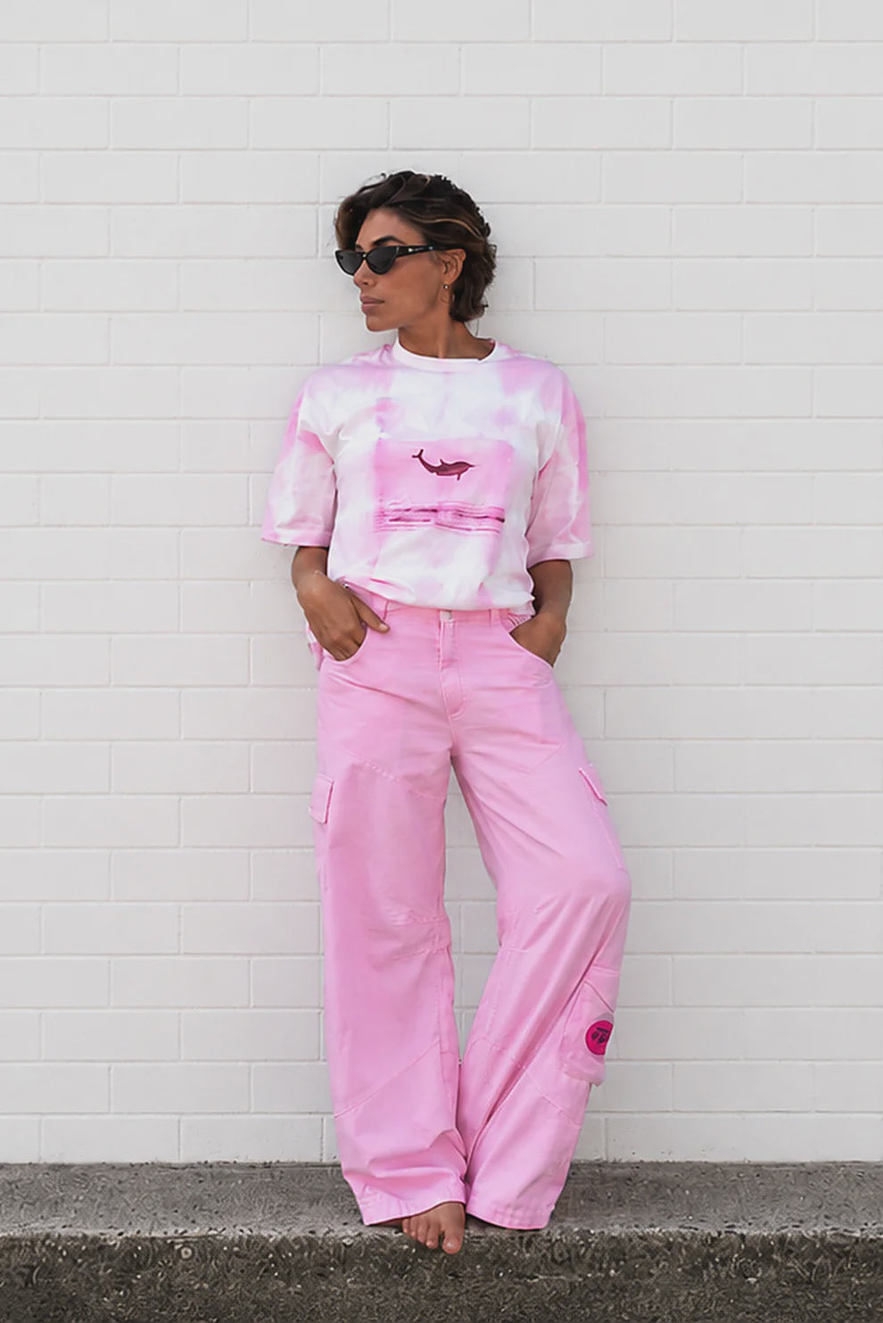 PATCHS STUDIO PINK CARGO PANTS