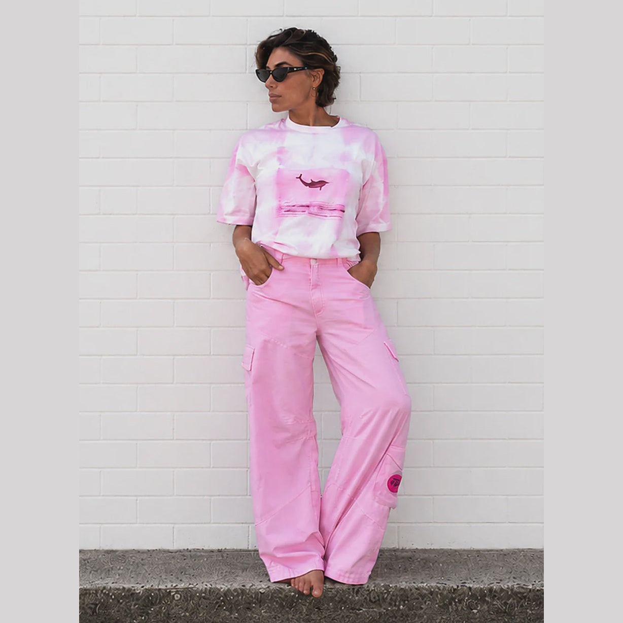 PATCHS STUDIO PINK CARGO PANTS