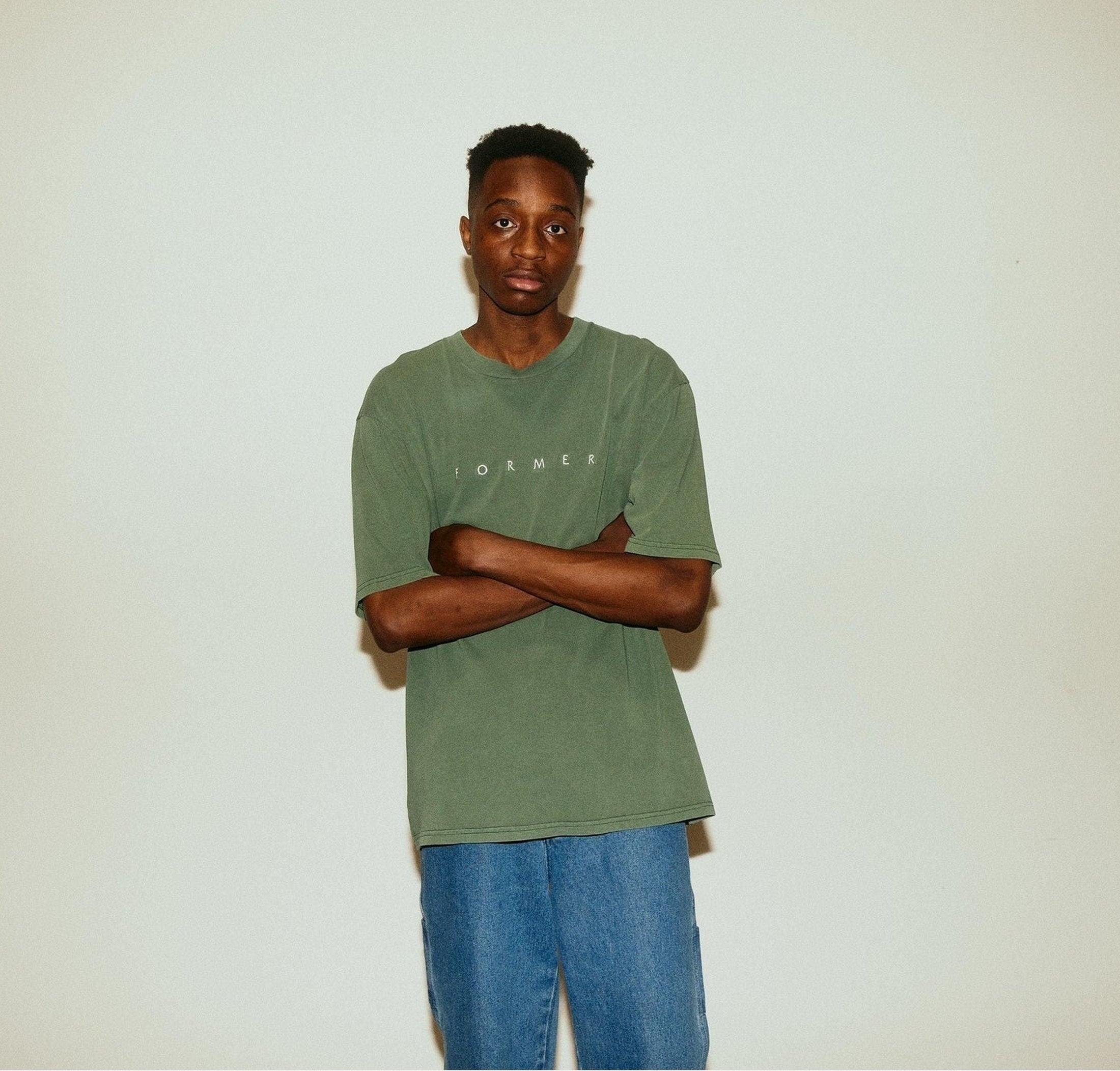 FORMER Suspend os t-shirt - Washed green