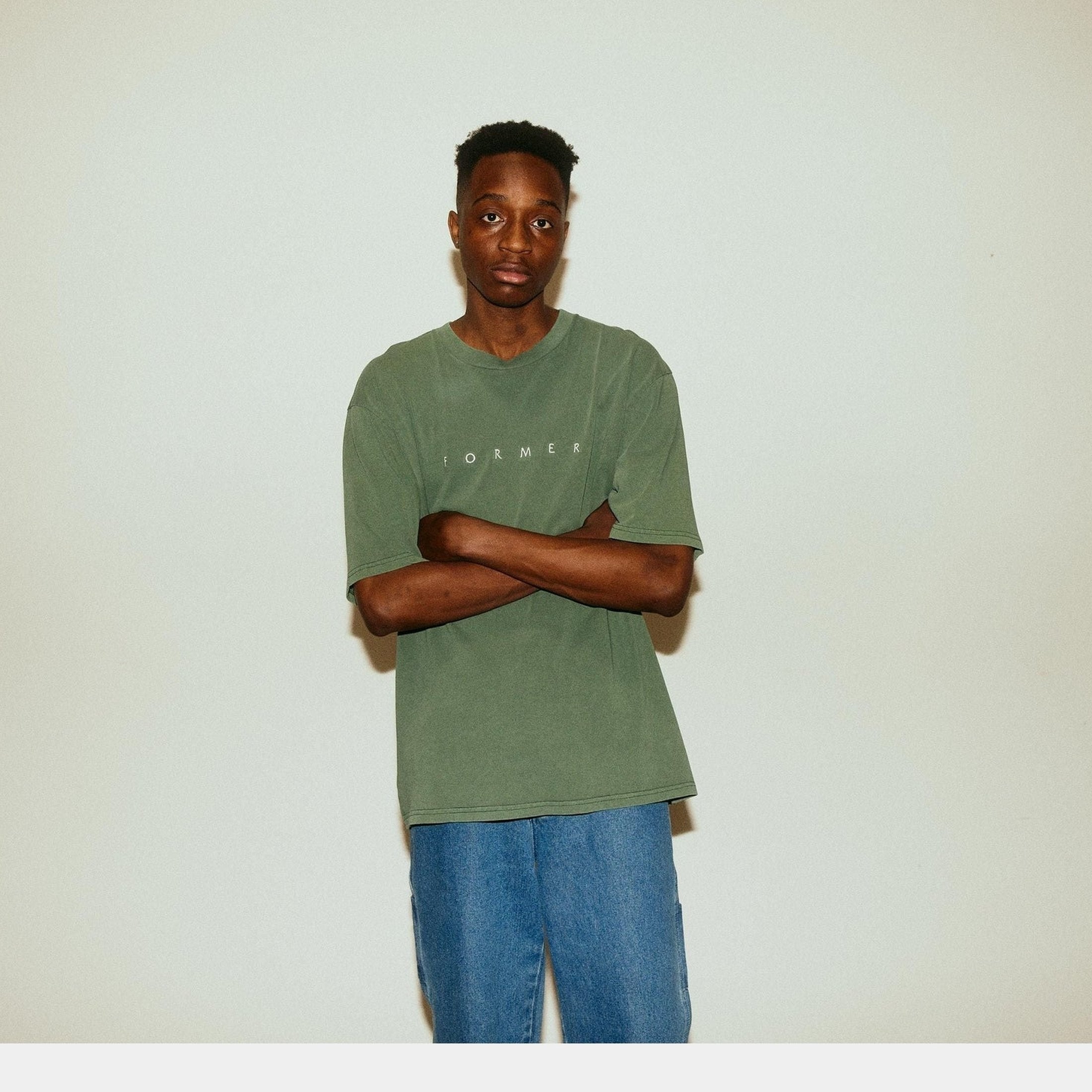 FORMER Suspend os t-shirt - Washed green