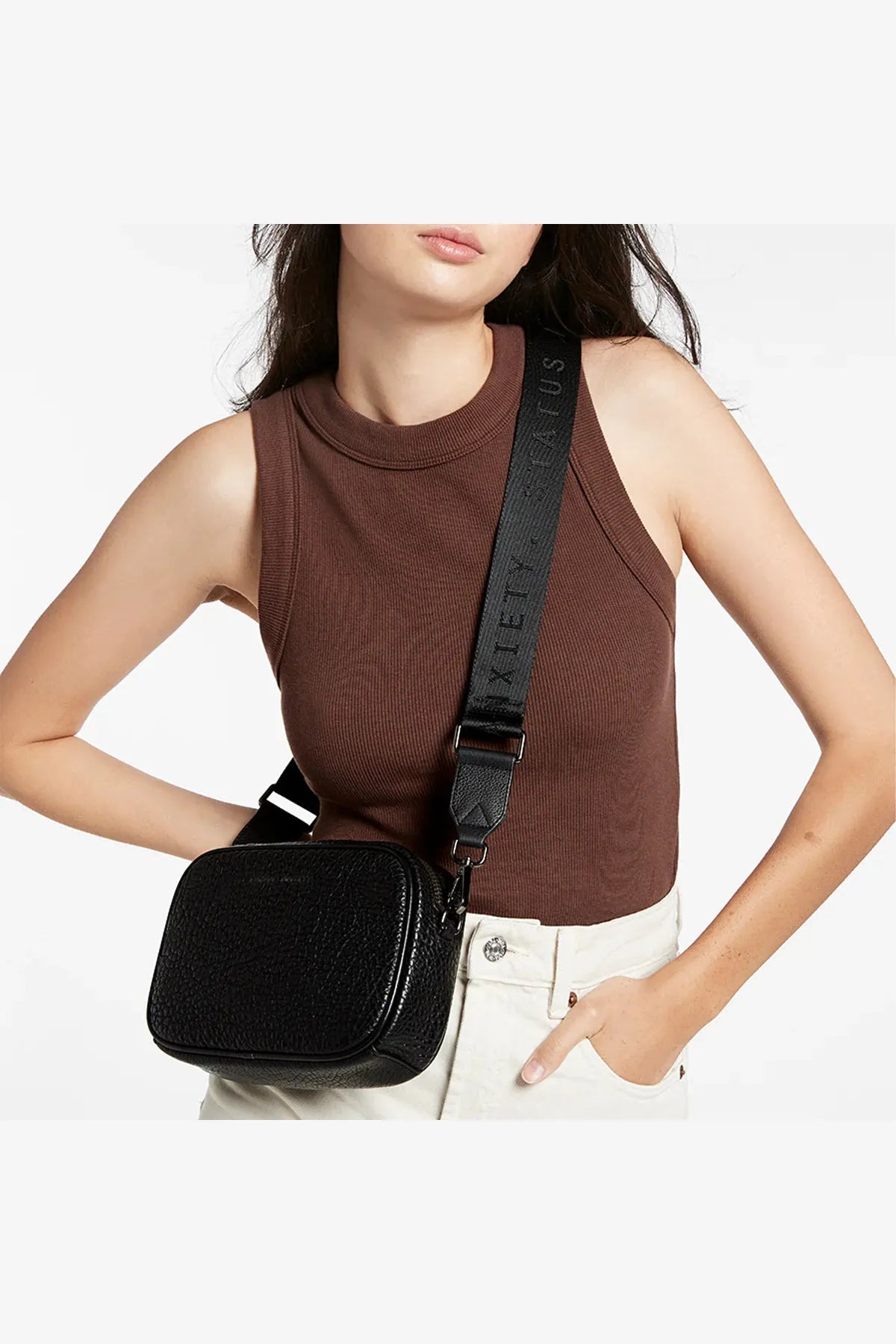 STATUS ANXIETY Plunder with webbed strap - Black bubble