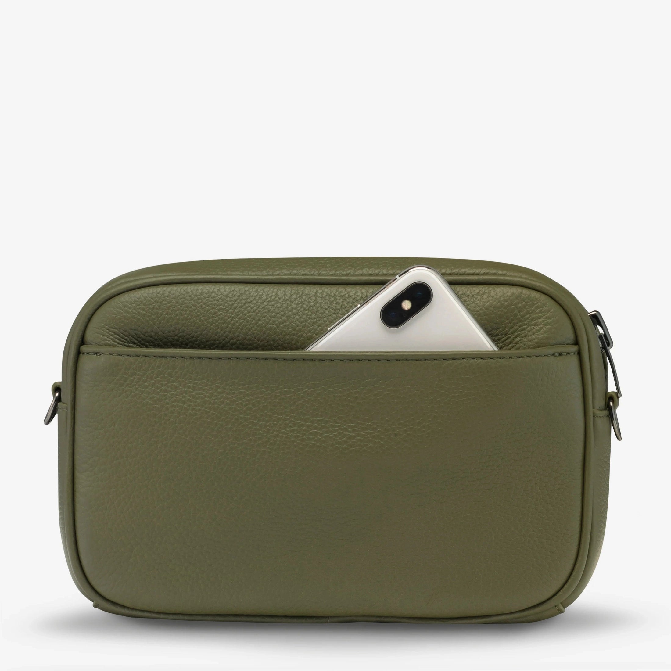 STATUS ANXIETY plunder bag with webbed strap - khaki