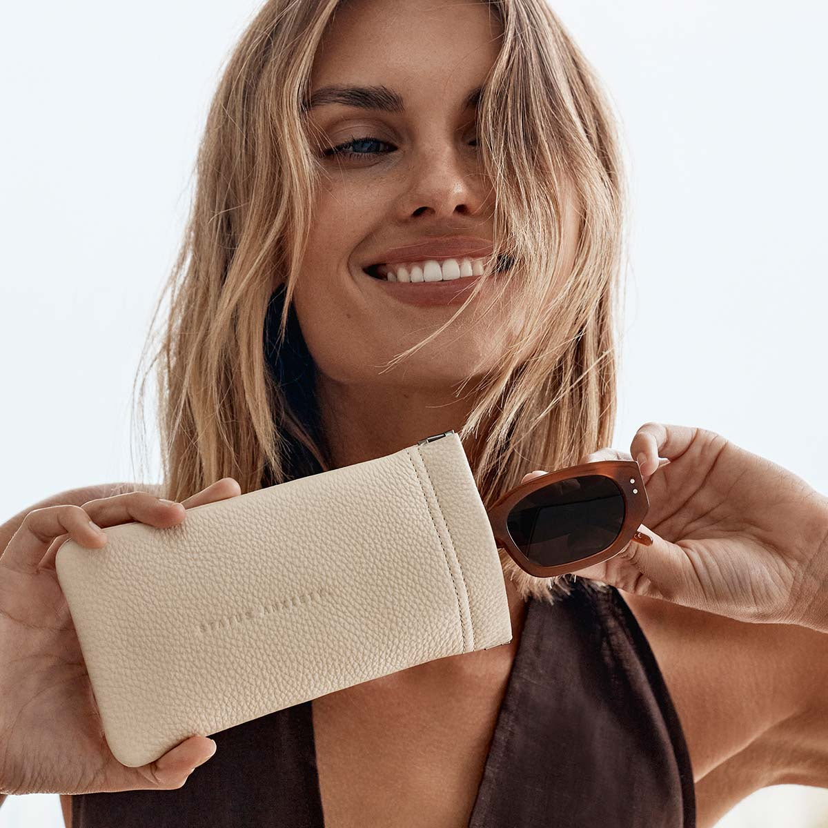STATUS ANXIETY- Keepsake sunglass holder Chalk