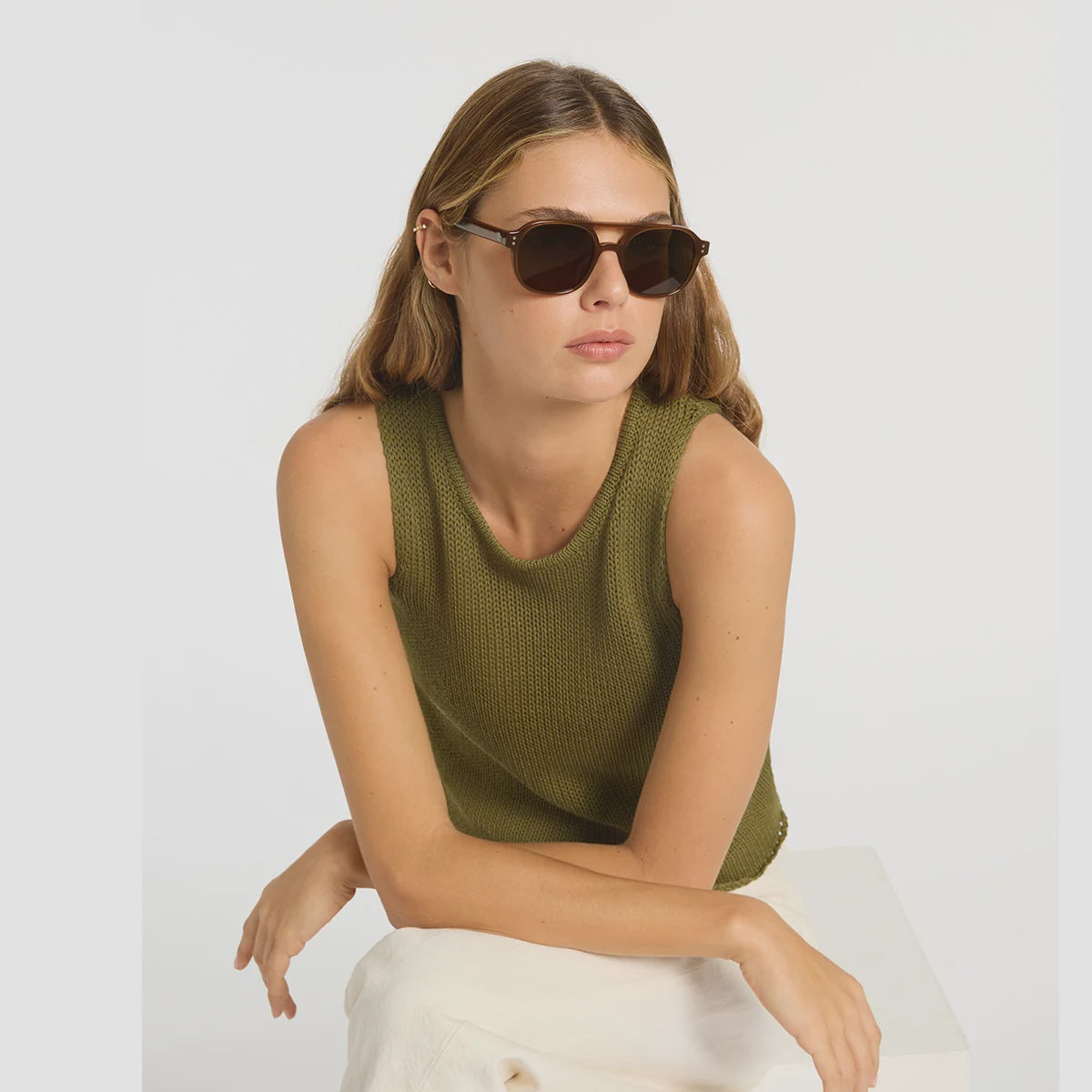 STATUS ANXIETY- Subliminal sunglasses Brown