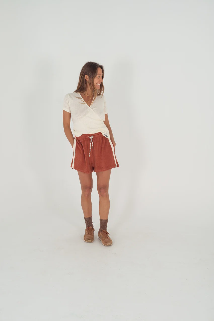 ATMOSEA Terry Towelling Shorts Rust