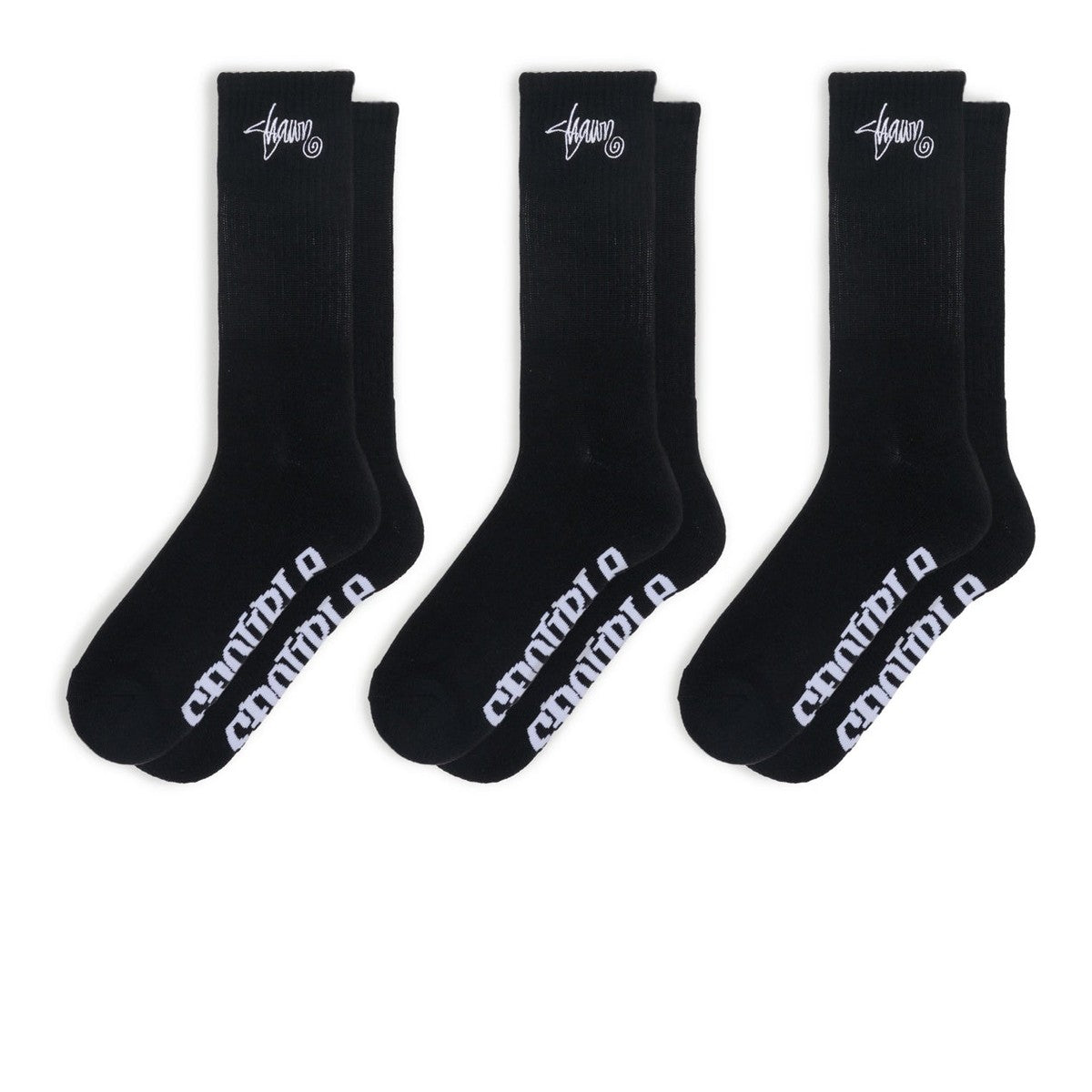 SDOUBLE Standard shawn sock 3pk - Black