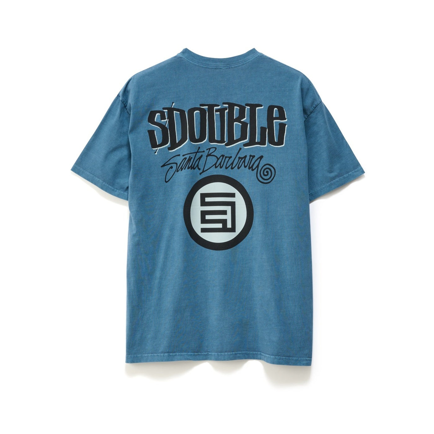 S DOUBLE Combo platter tee - Wash marine blue