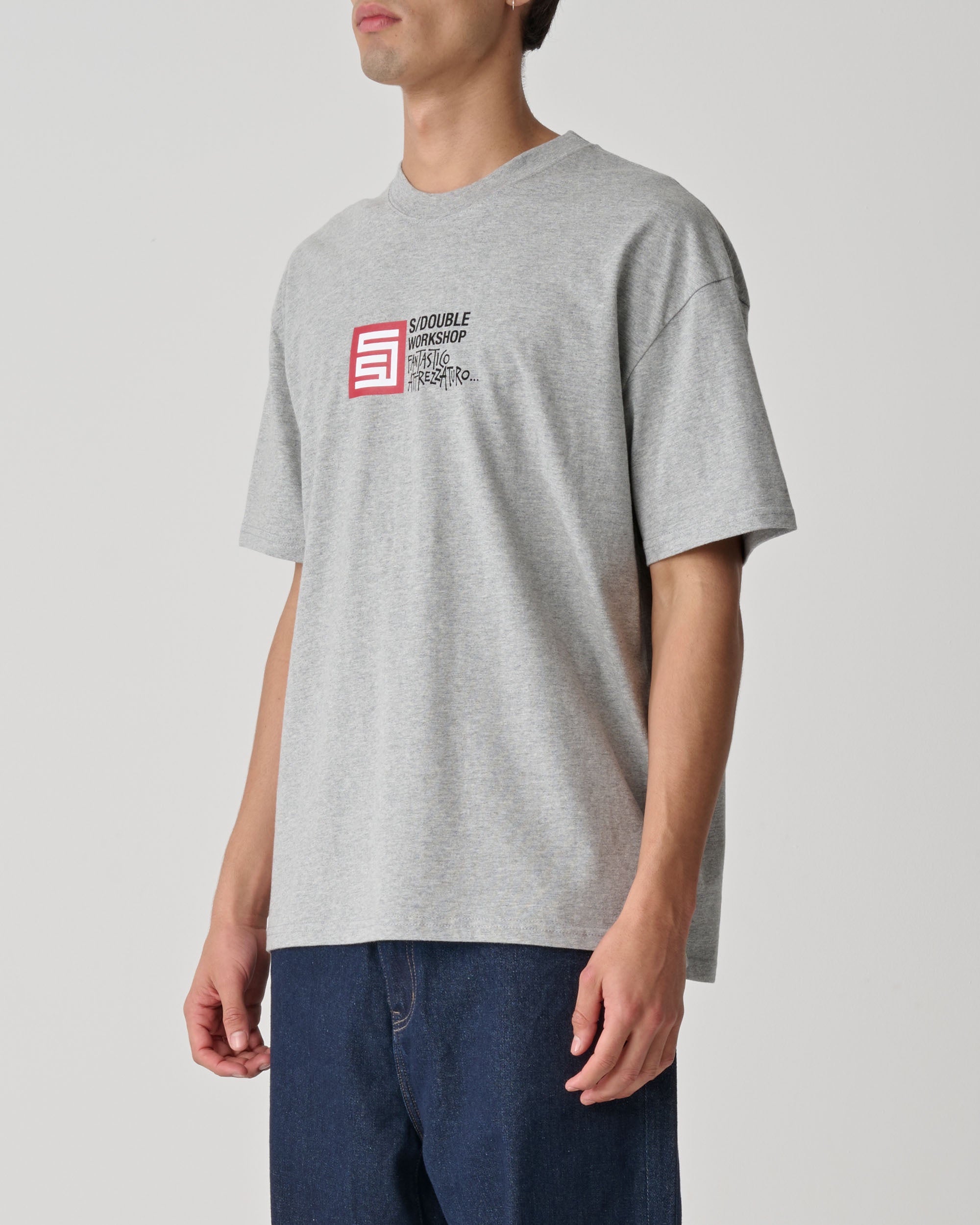 S DOUBLE Fantastico ss tee - Grey heather