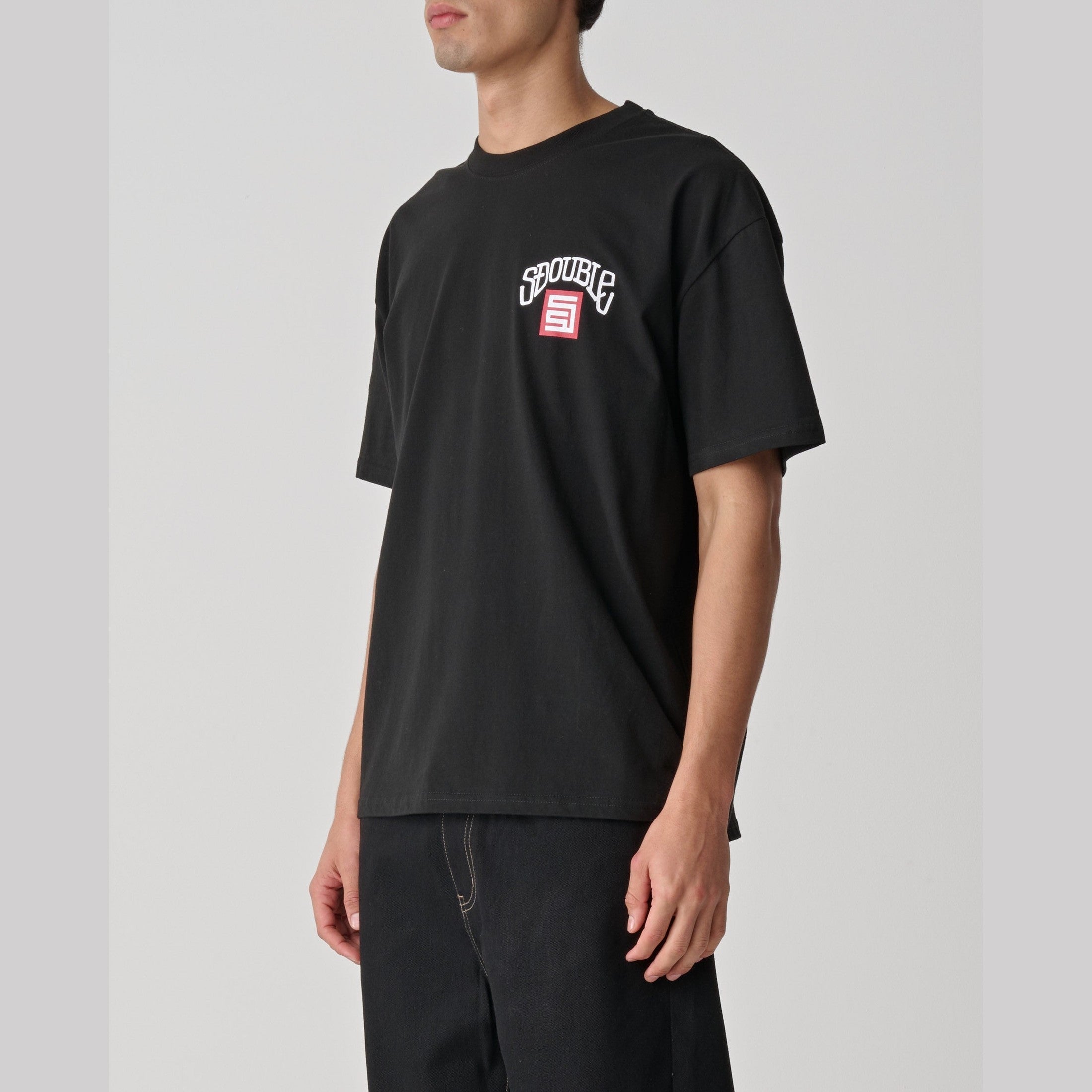 S DOUBLE Rabit ss tee - Black