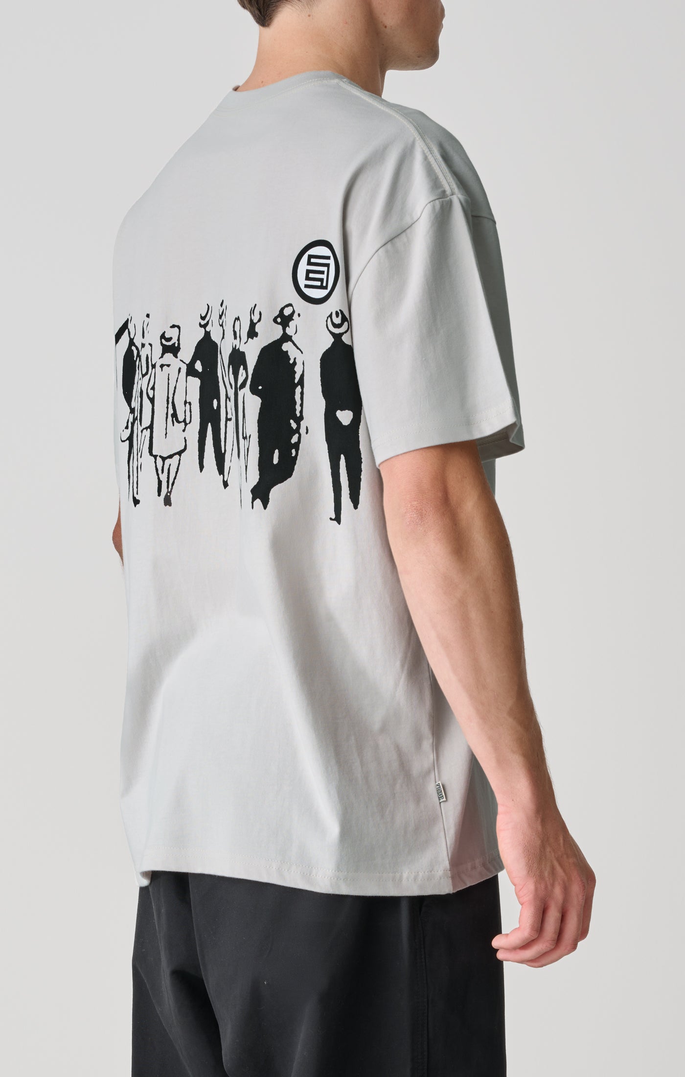 S DOUBLE People Strip SS Tee- Pigment Sliver