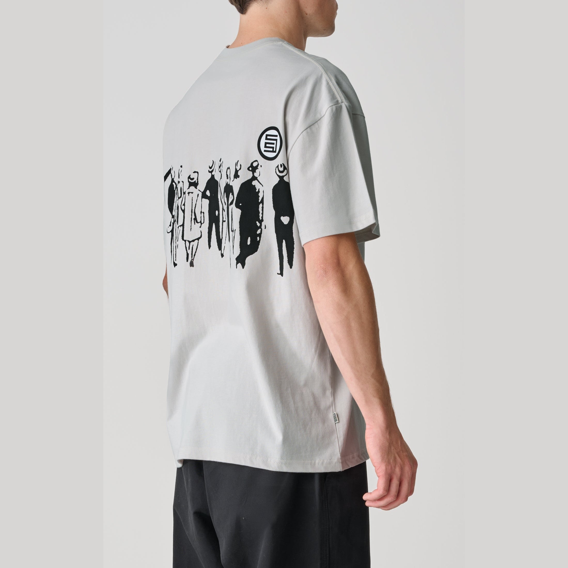 S DOUBLE People Strip SS Tee- Pigment Sliver
