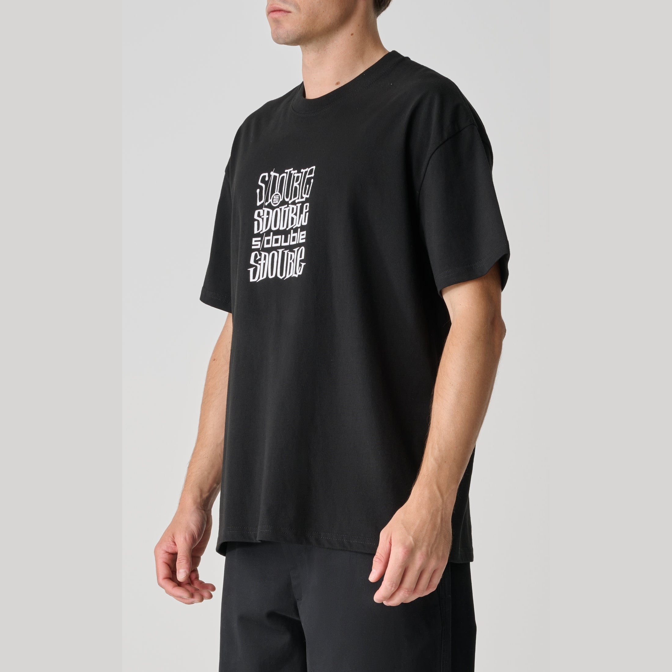 S DOUBLE Logofest Short Sleeve Tee - Black