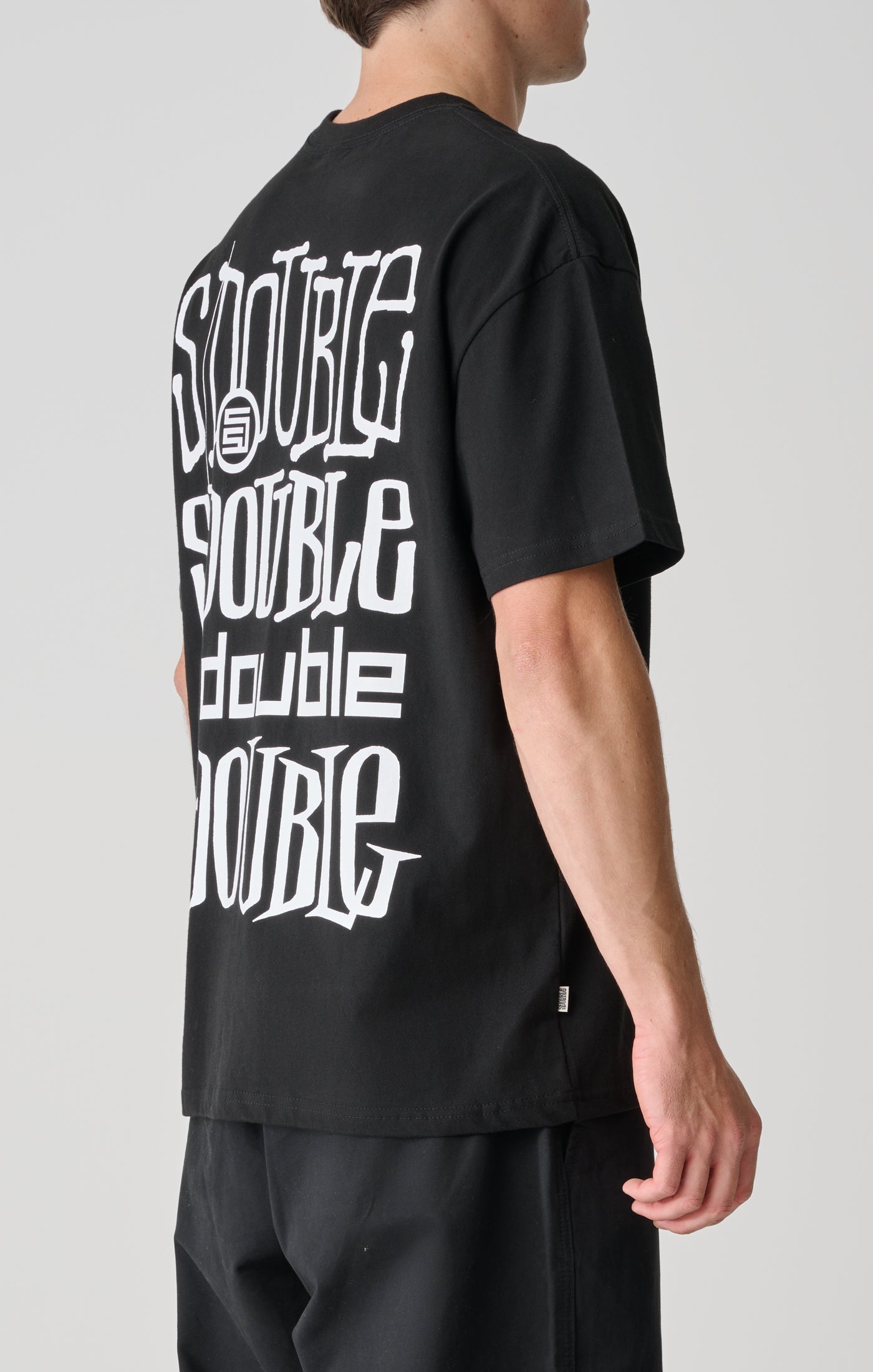 S DOUBLE Logofest Short Sleeve Tee - Black