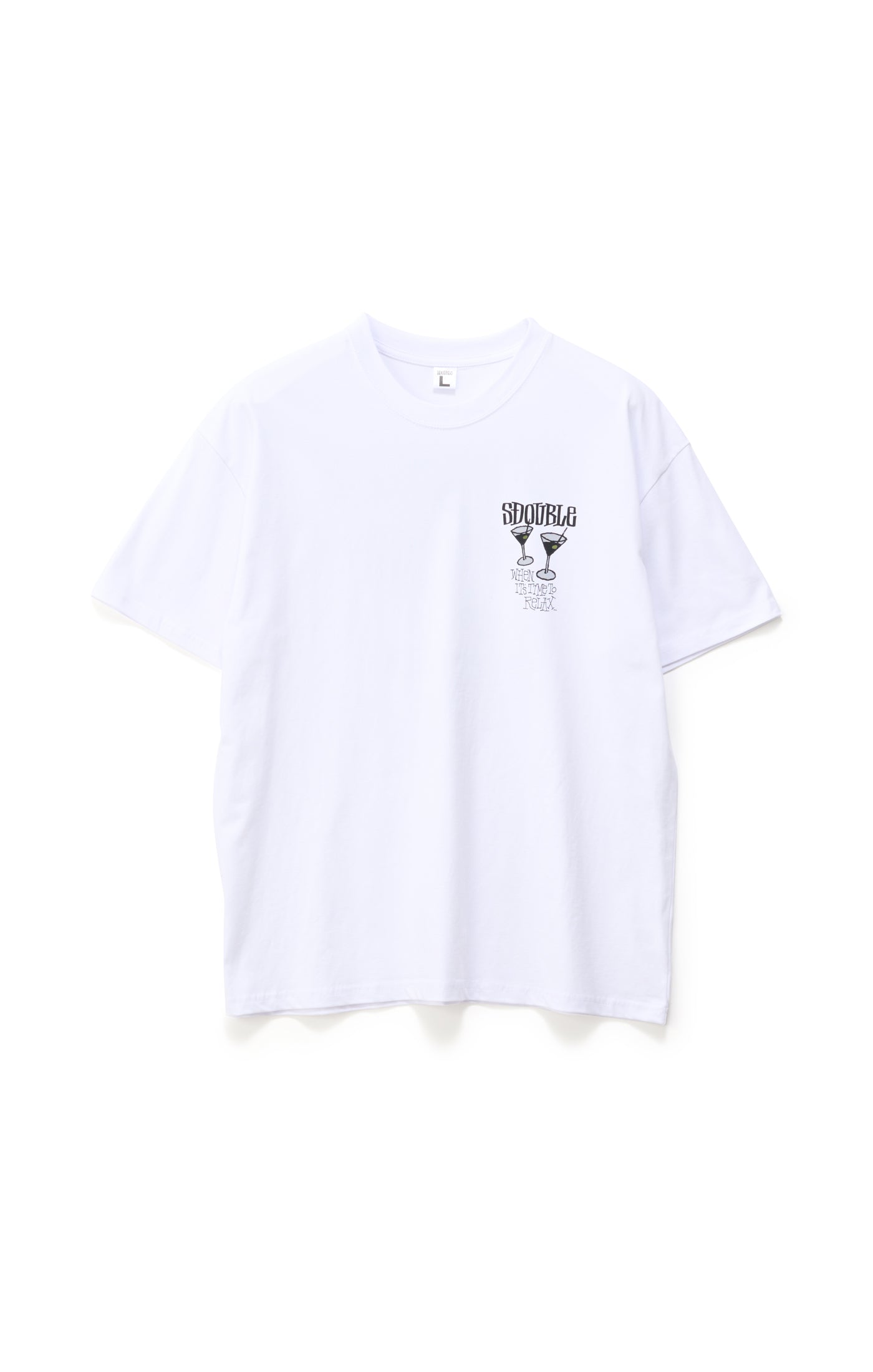 S-DOUBLE Time to Relax SS Tee - White