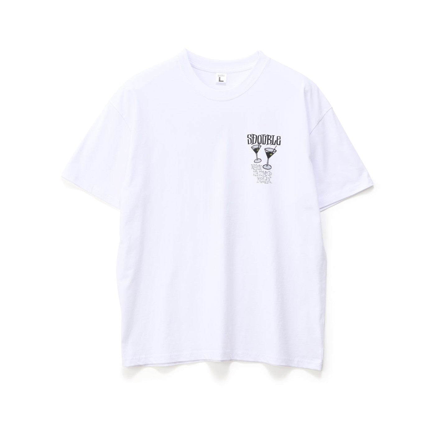 S-DOUBLE Time to Relax SS Tee - White