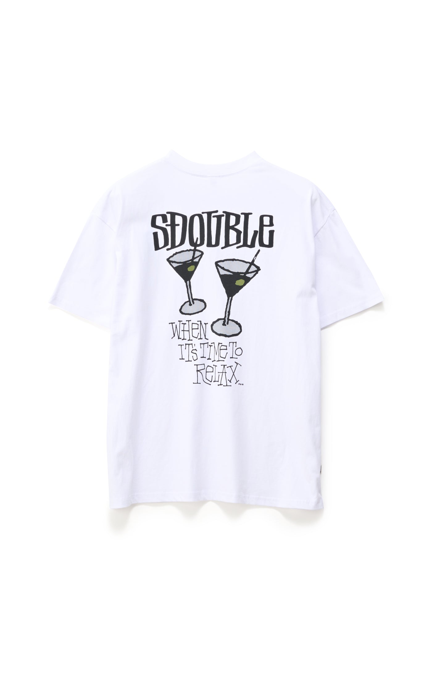S-DOUBLE Time to Relax SS Tee - White