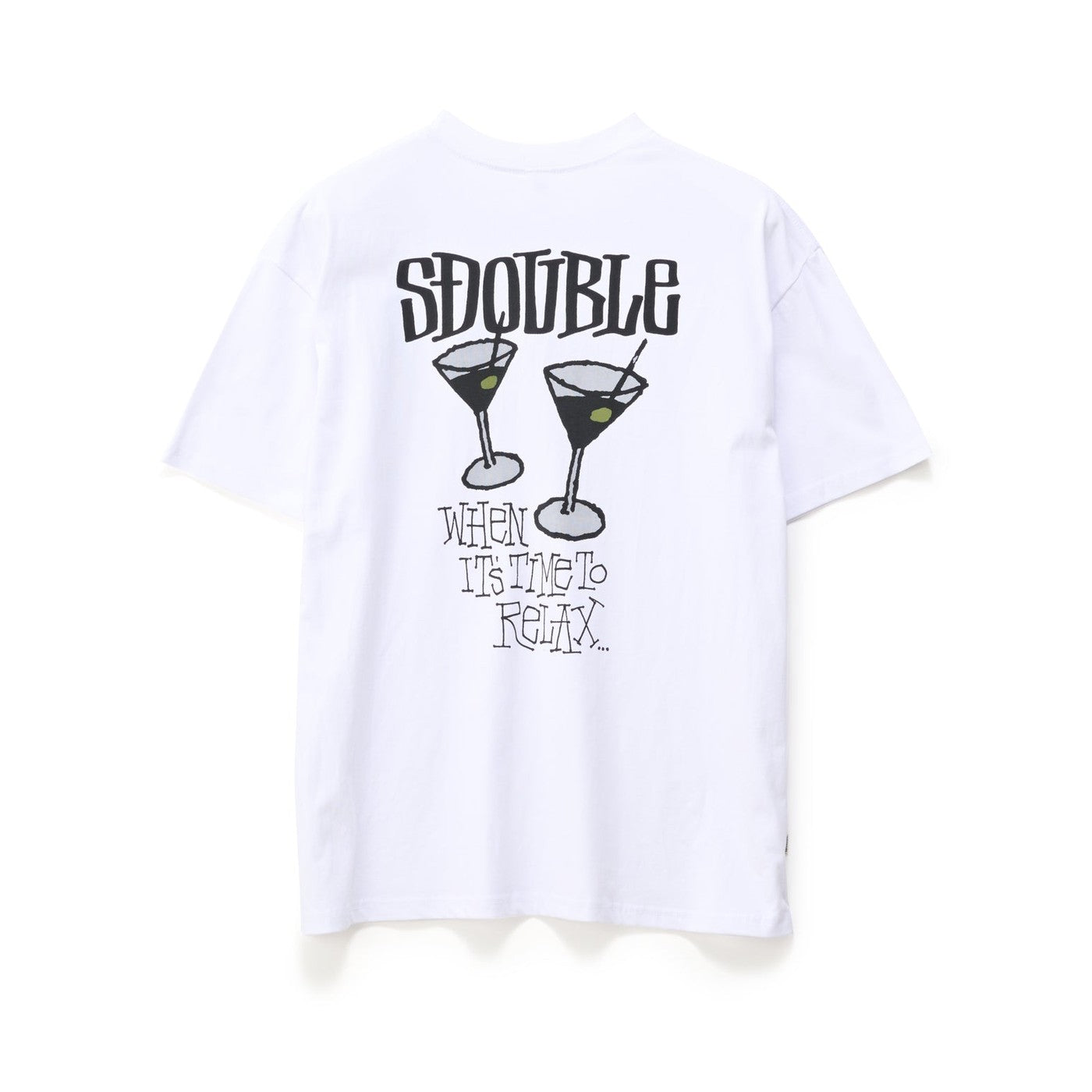 S-DOUBLE Time to Relax SS Tee - White
